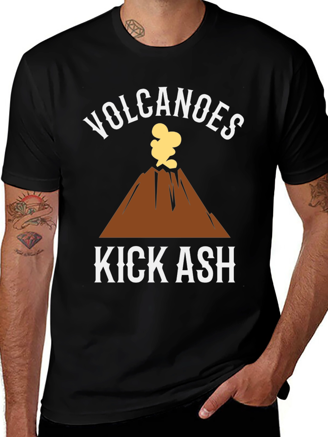 Volcanoes Kick Ash Graphic T-Shirt