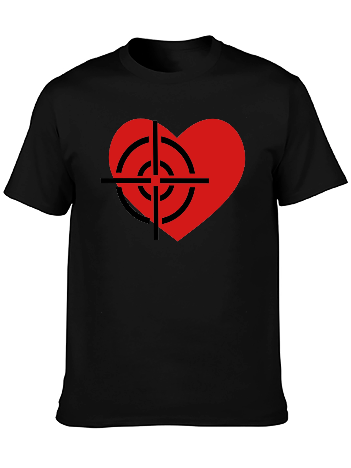Heart Target Graphic T-Shirt - Black