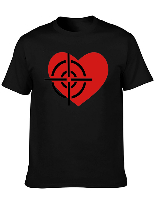 Heart Target Graphic T-Shirt - Black