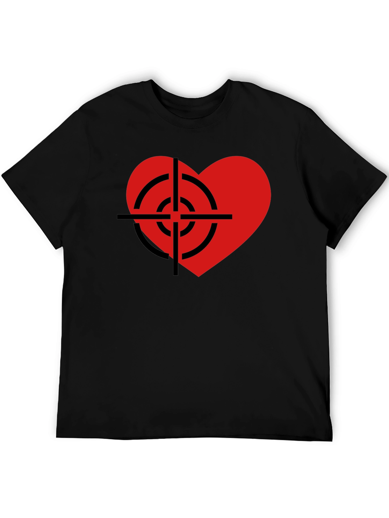 Heart Target Graphic T-Shirt - Black