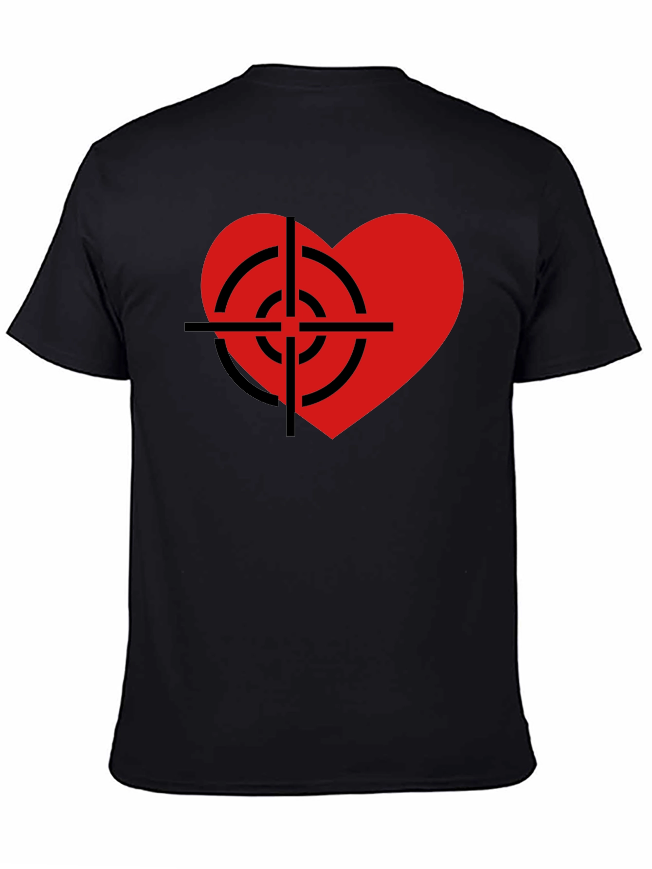 Heart Target Graphic T-Shirt - Black