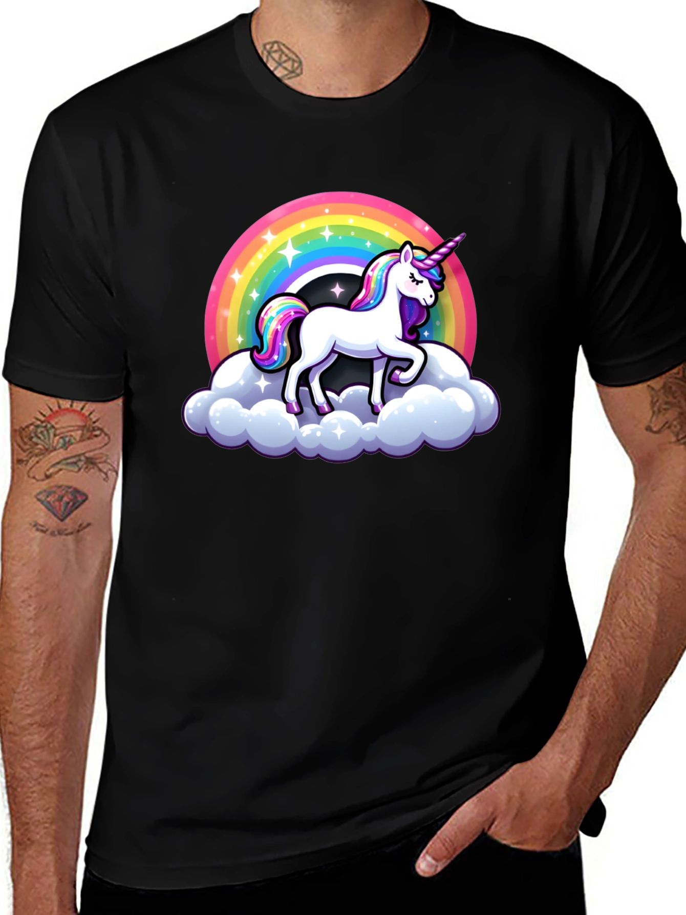 Unicorn Rainbow Cloud Graphic Tee