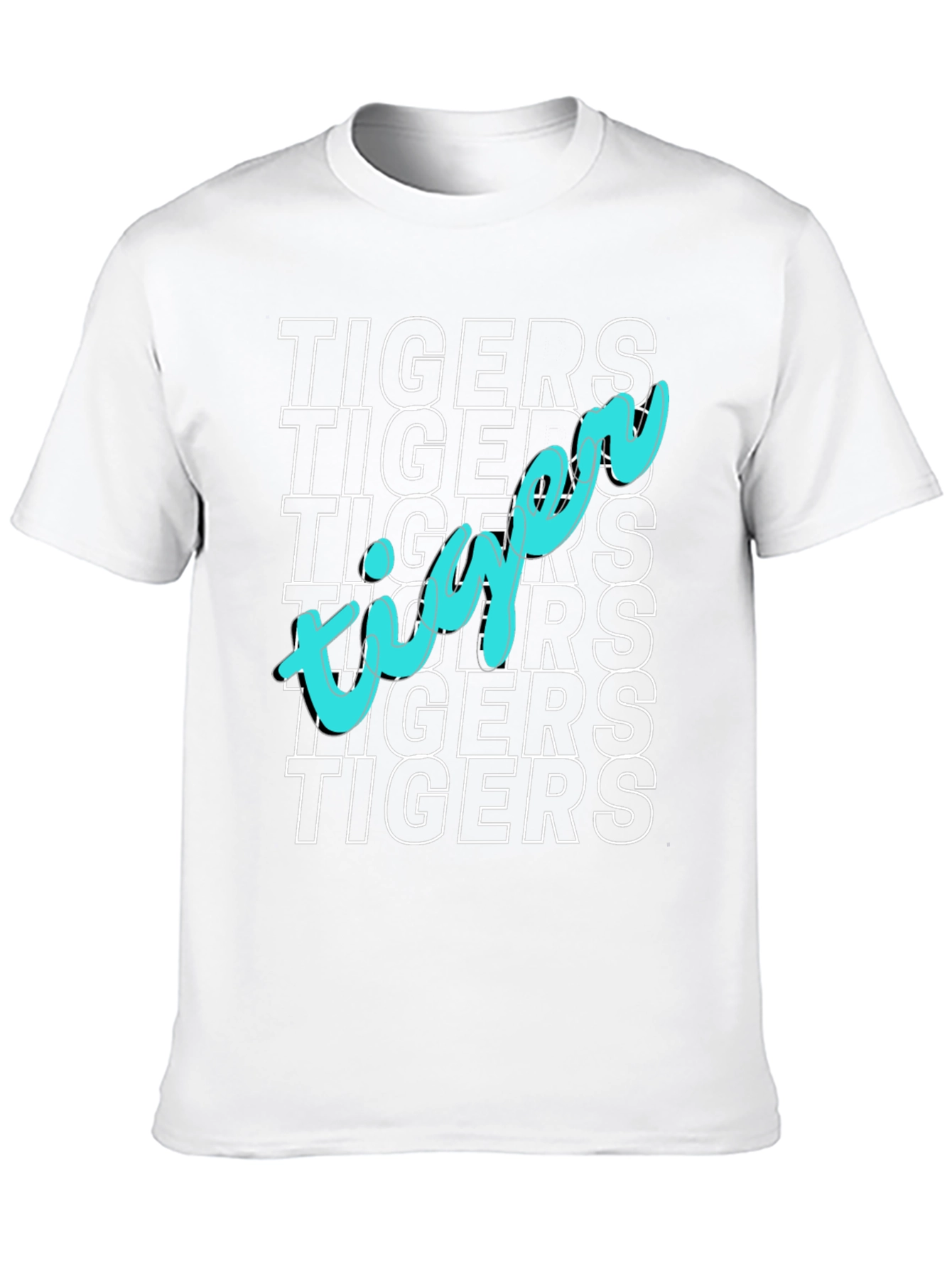 Tigers Graphic Print Black T-Shirt