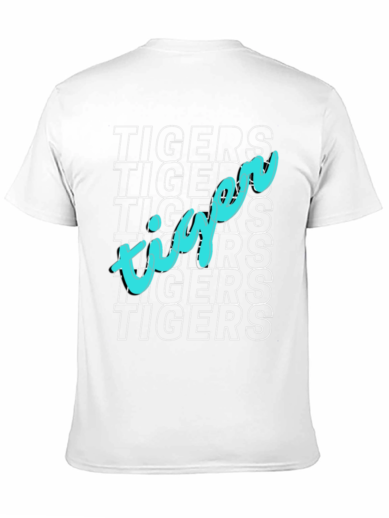 Tigers Graphic Print Black T-Shirt