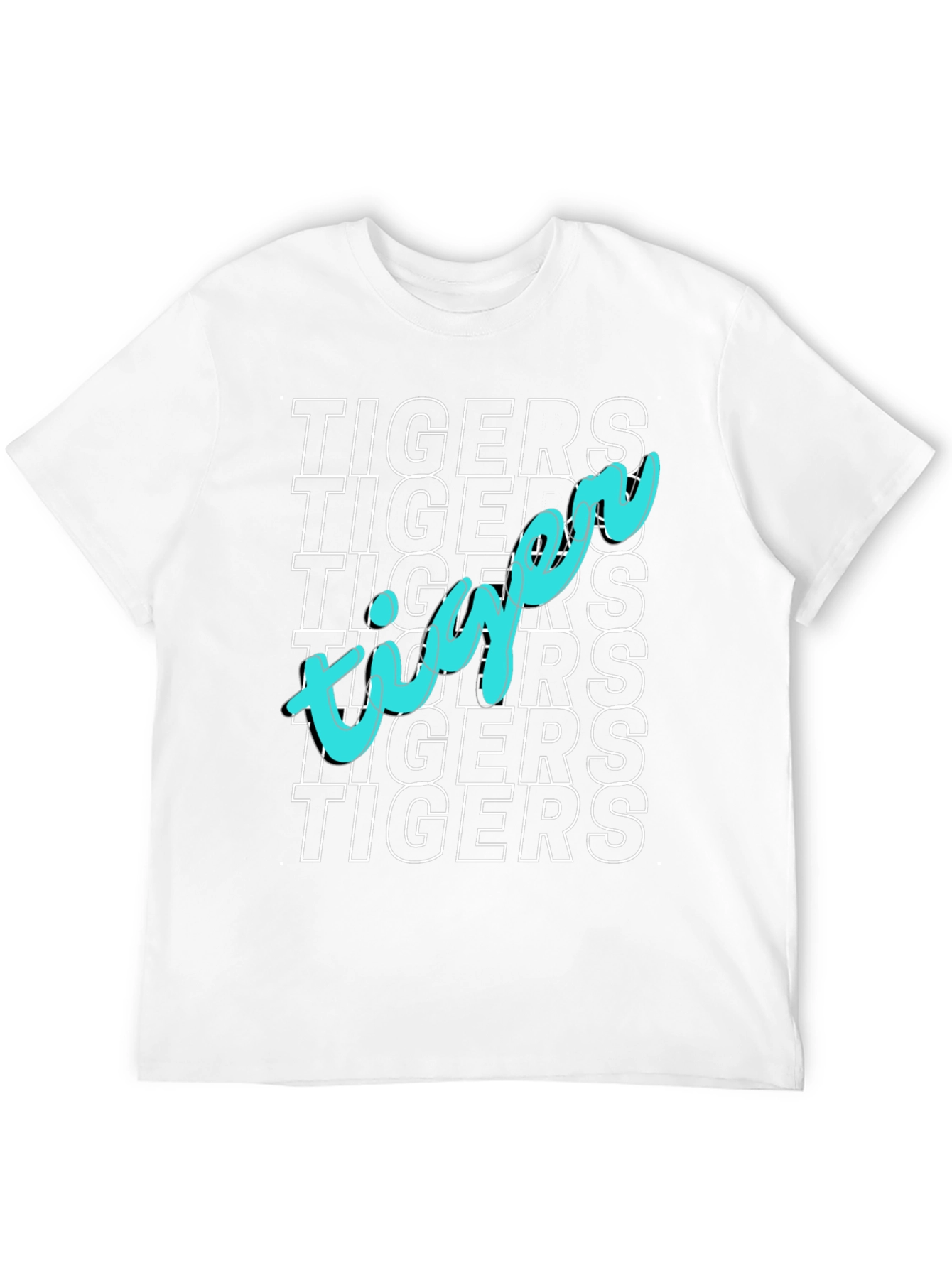 Tigers Graphic Print Black T-Shirt