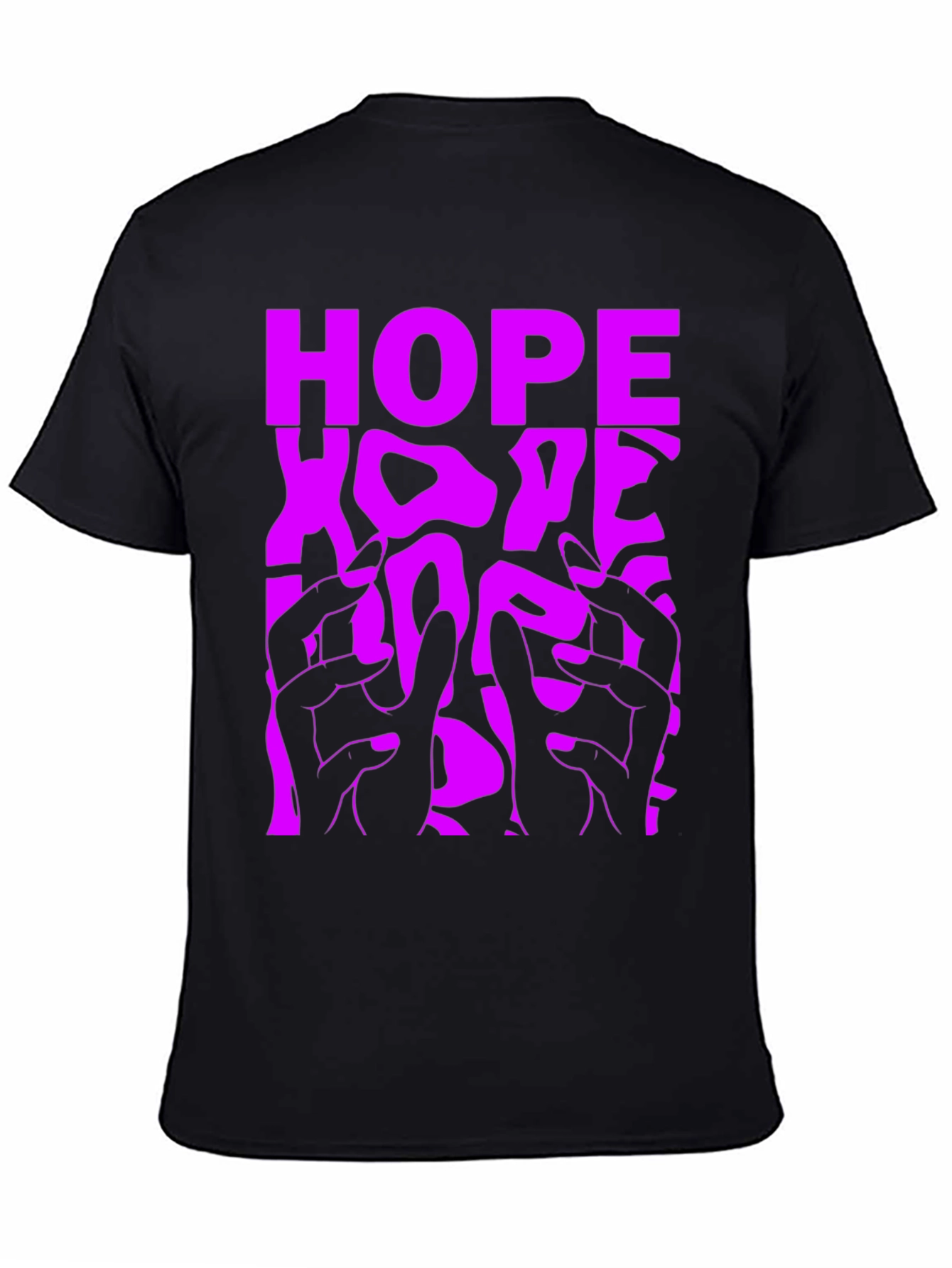 Black T-Shirt with Bold HOPE Graphic