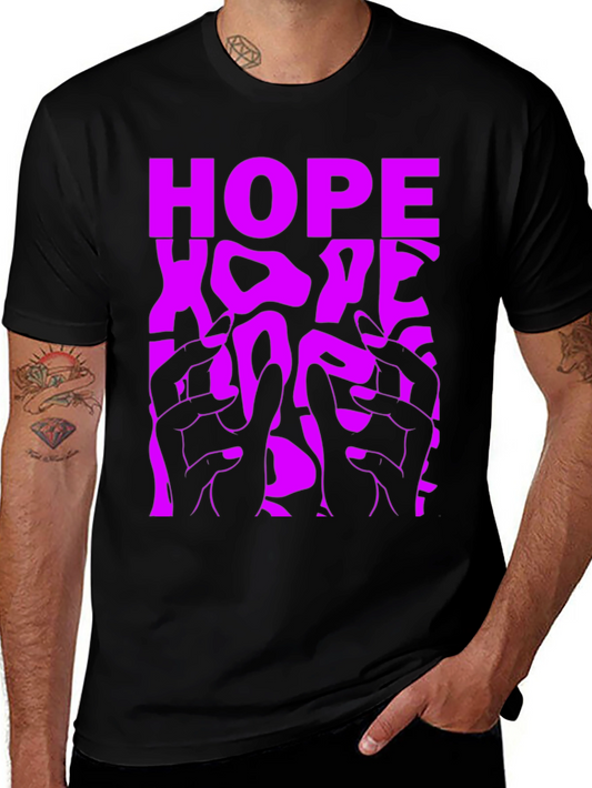 Black T-Shirt with Bold HOPE Graphic