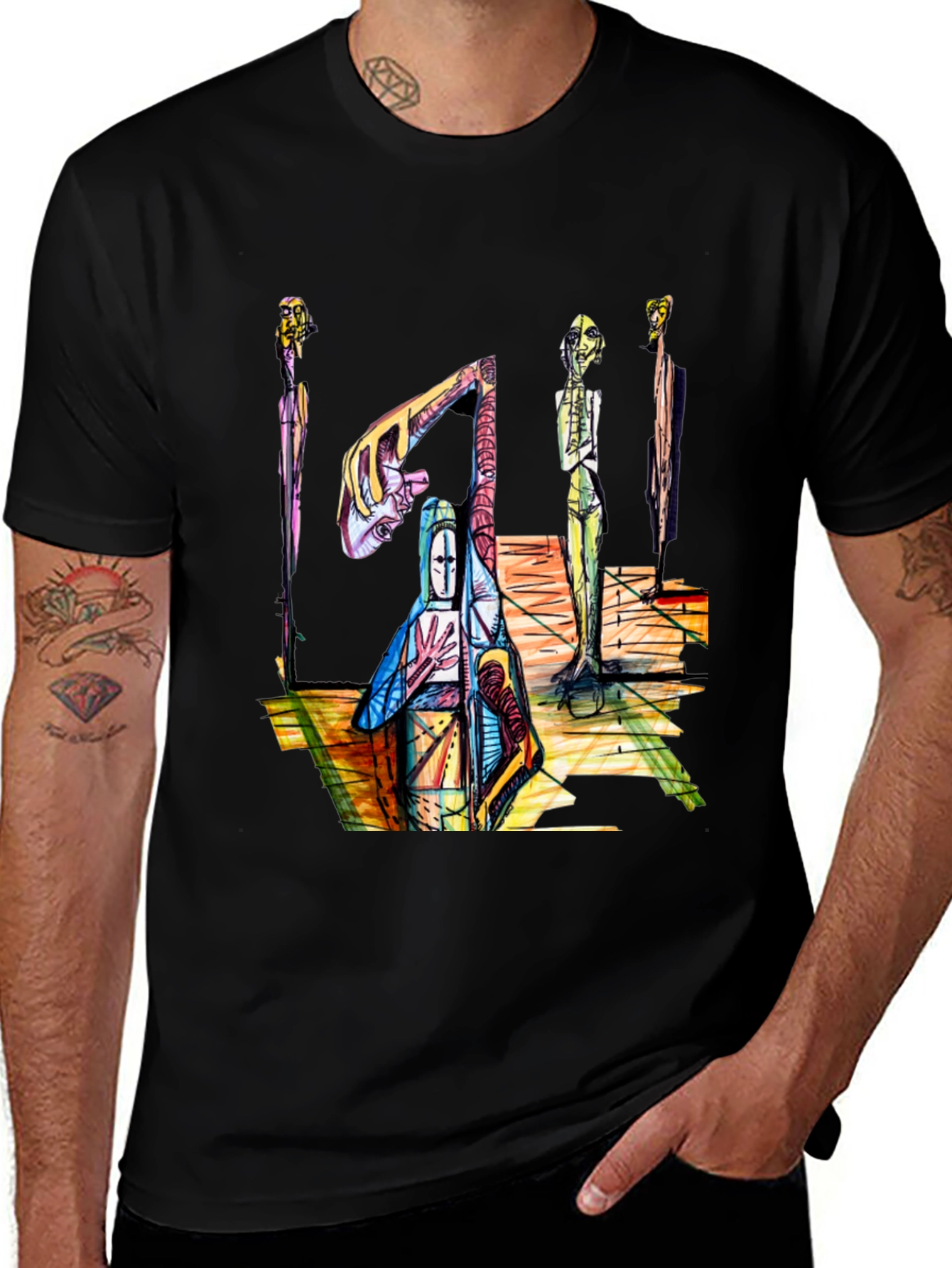 Abstract Art Graphic T-Shirt - Unique Design