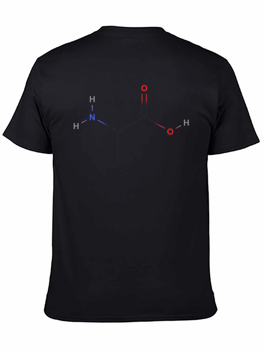 Glycine Molecule Black T-Shirt