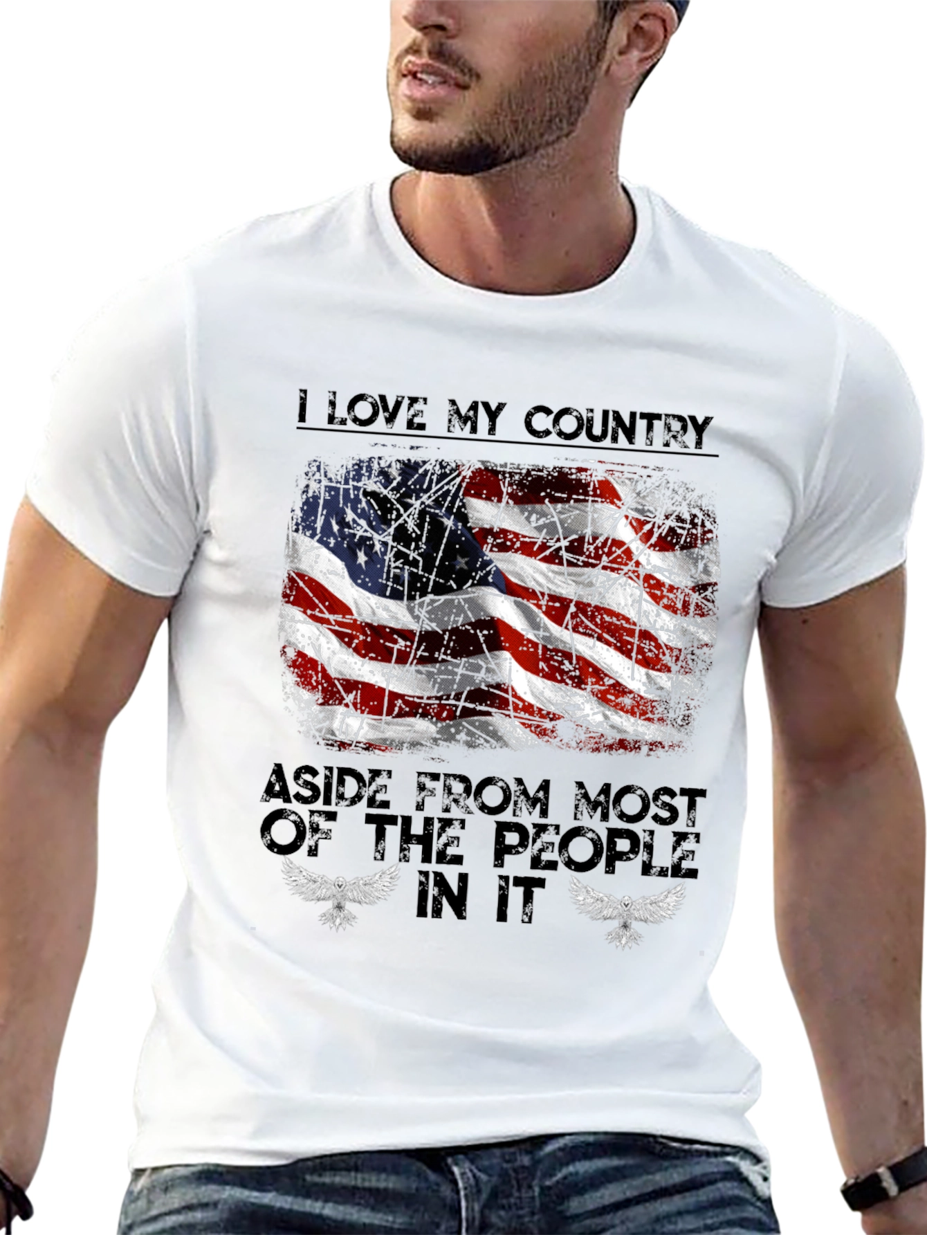 Patriotic Tee: I Love My Country Design
