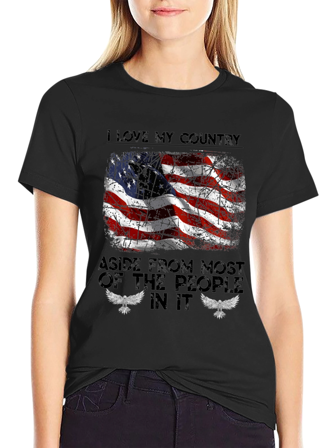 Patriotic Tee: I Love My Country Design