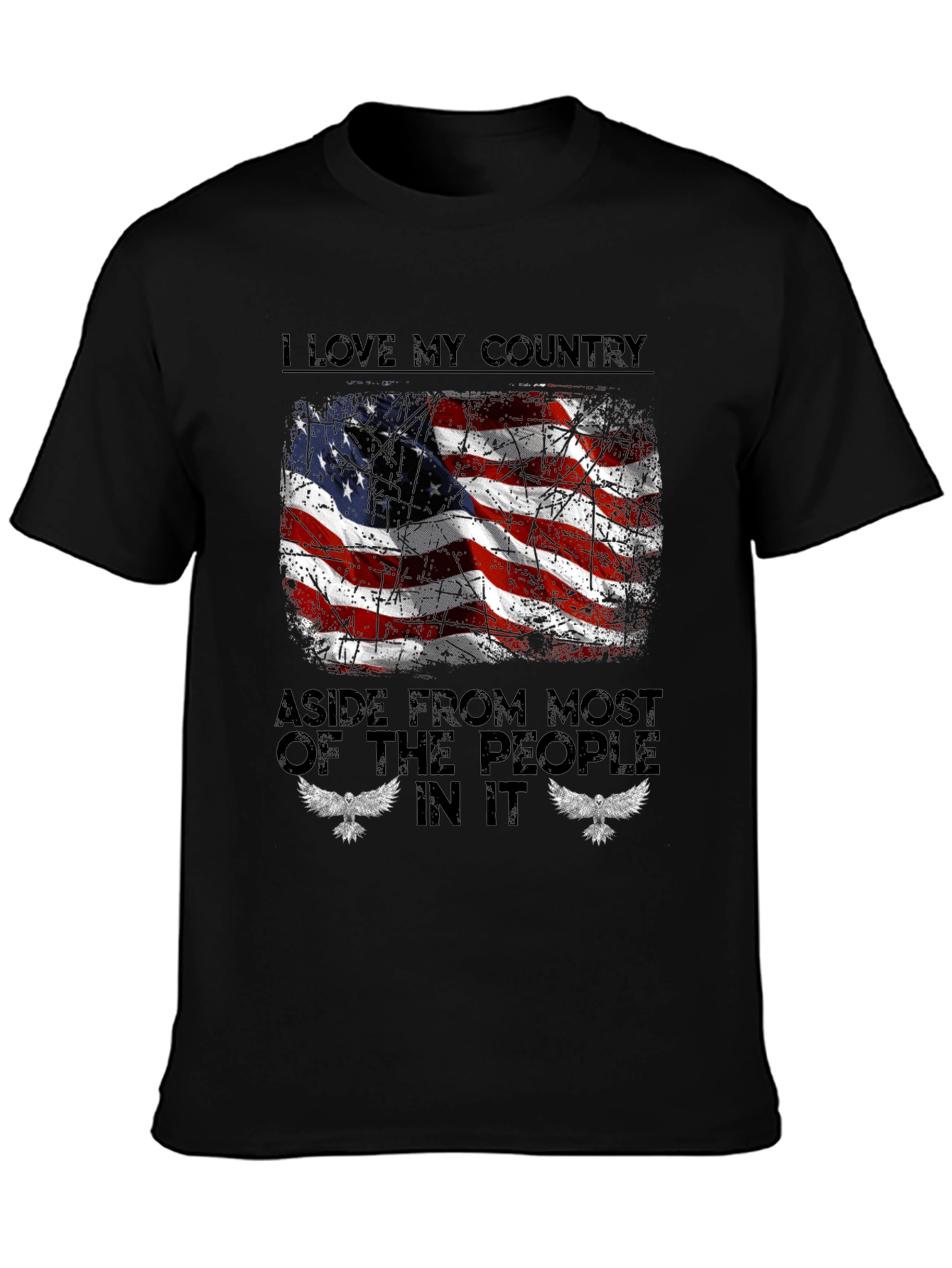 Patriotic Tee: I Love My Country Design
