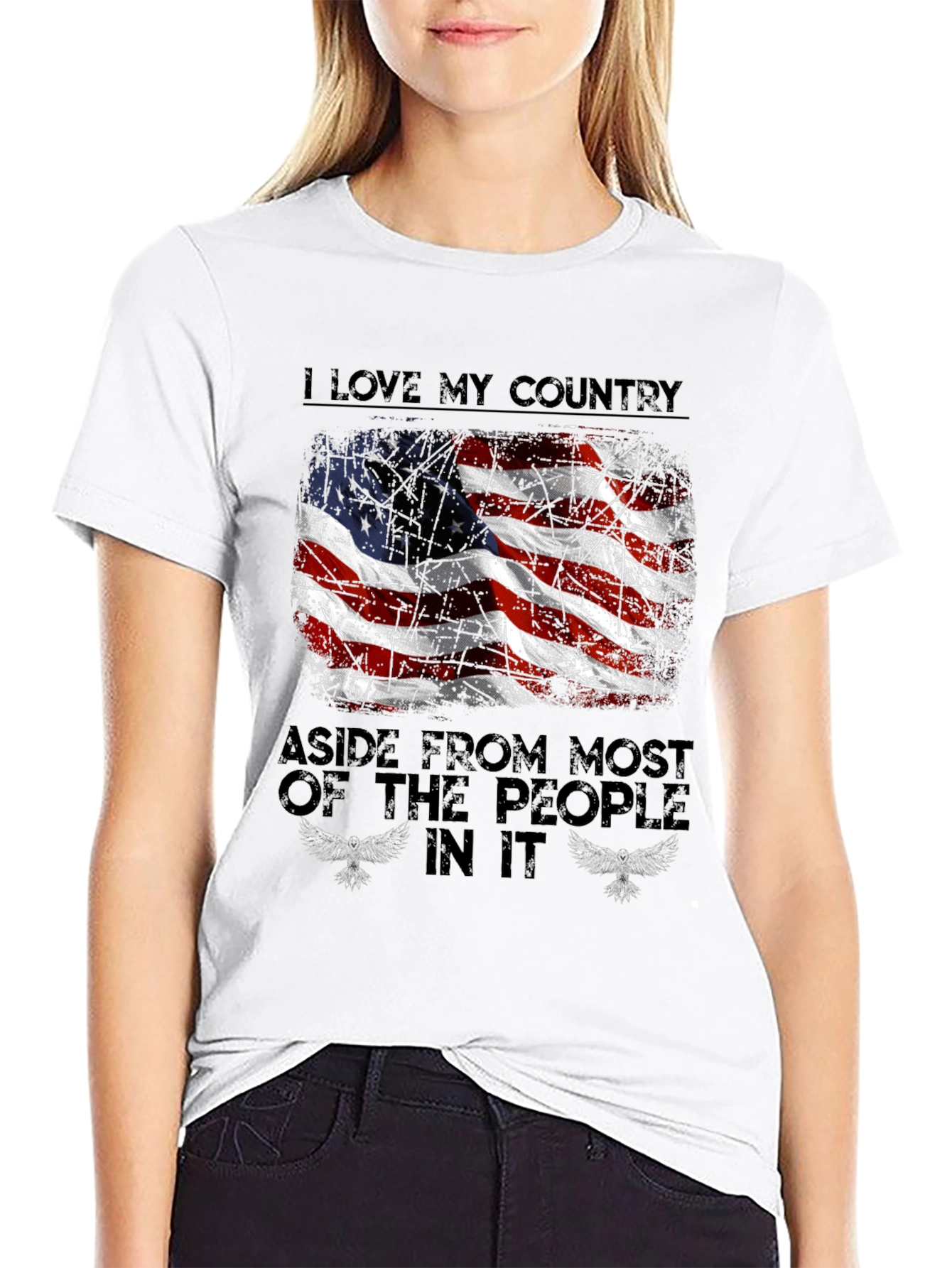 Patriotic Tee: I Love My Country Design