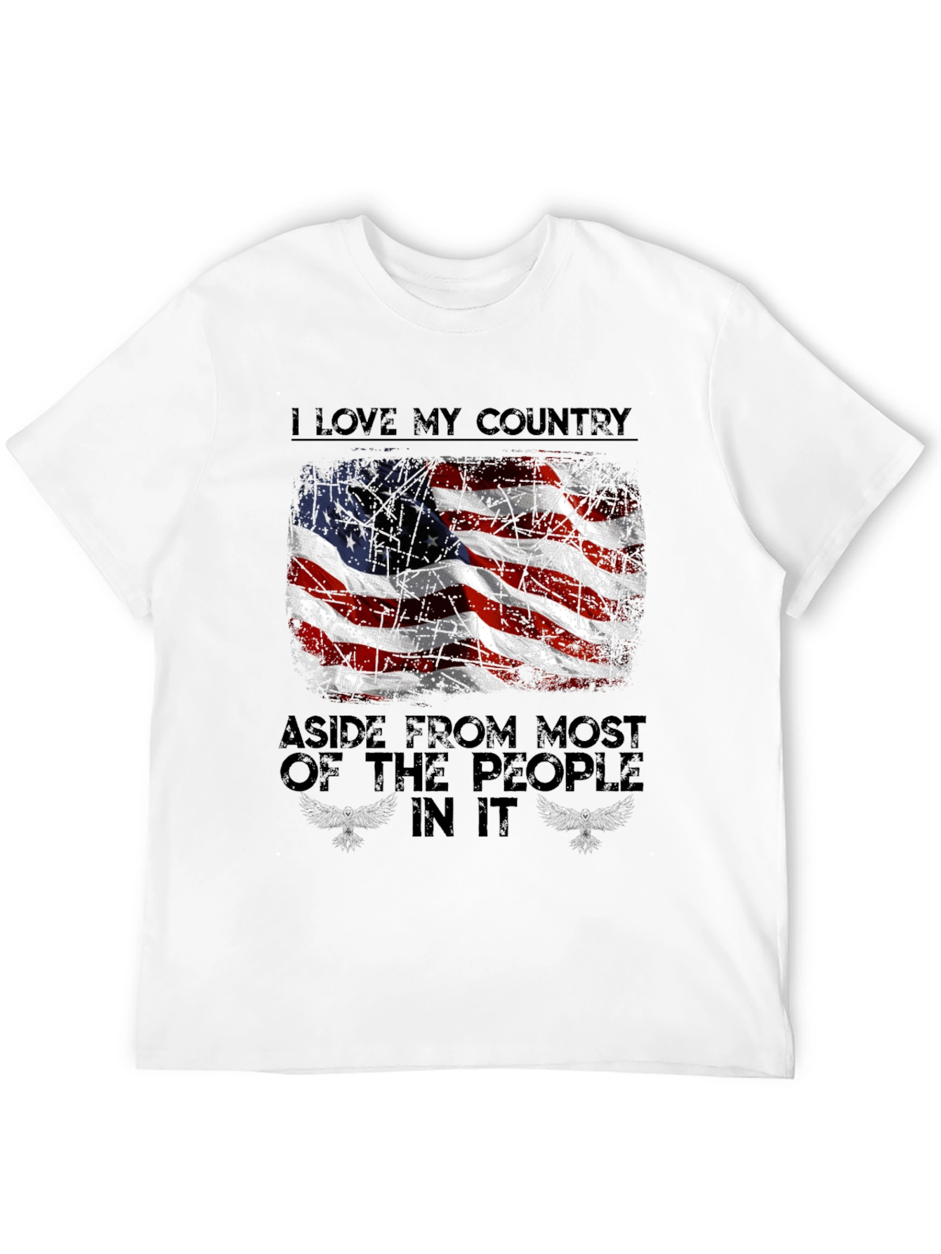 Patriotic Tee: I Love My Country Design