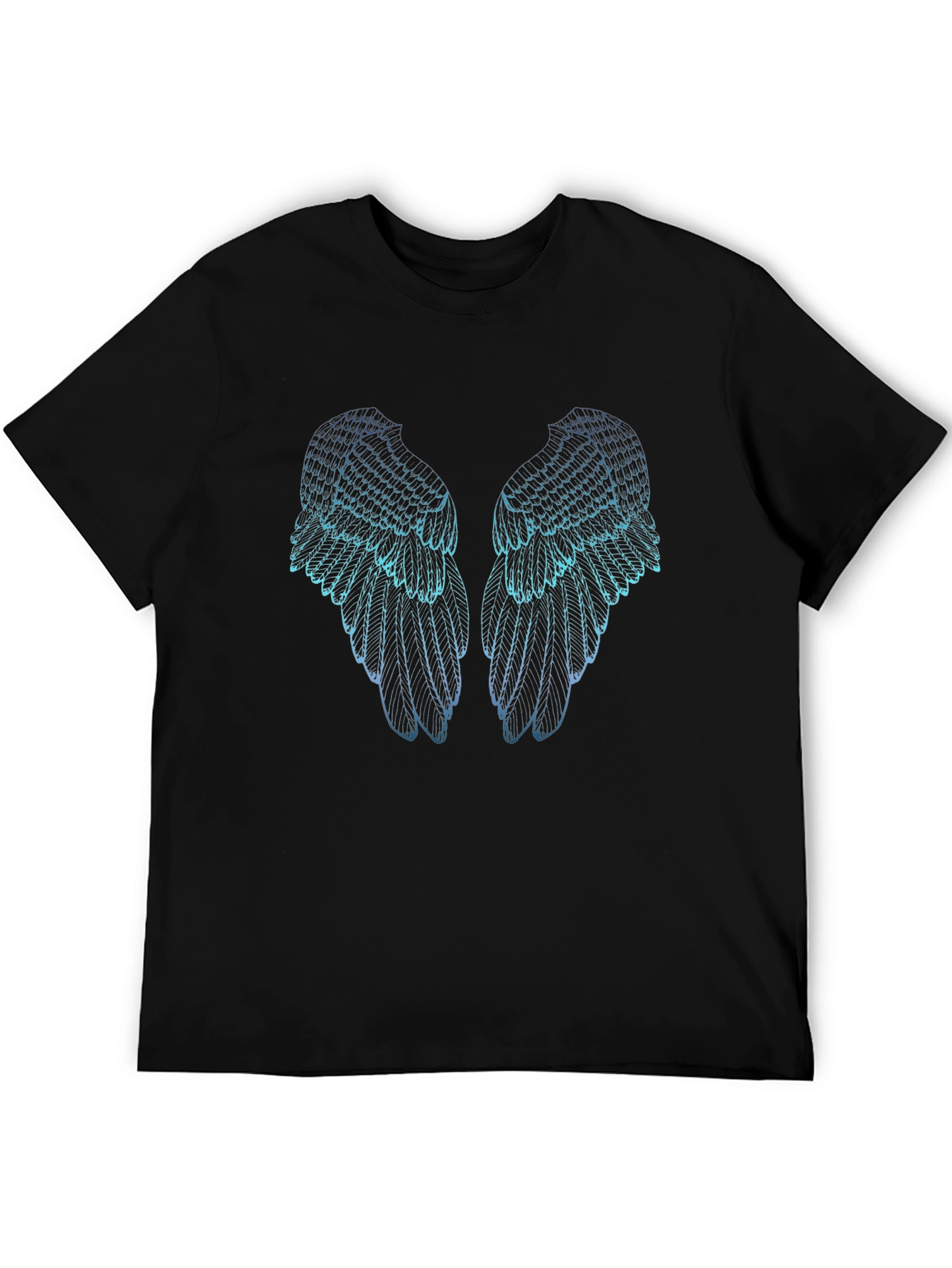 Angel Wings Graphic Black T-Shirt