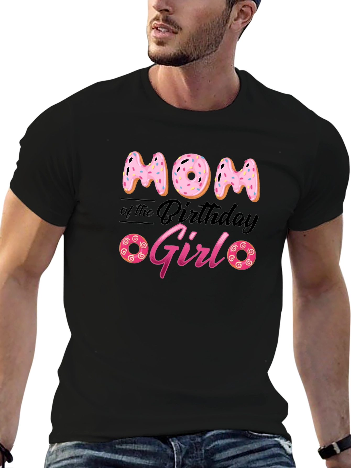Mom of the Birthday Girl Donut T-Shirt
