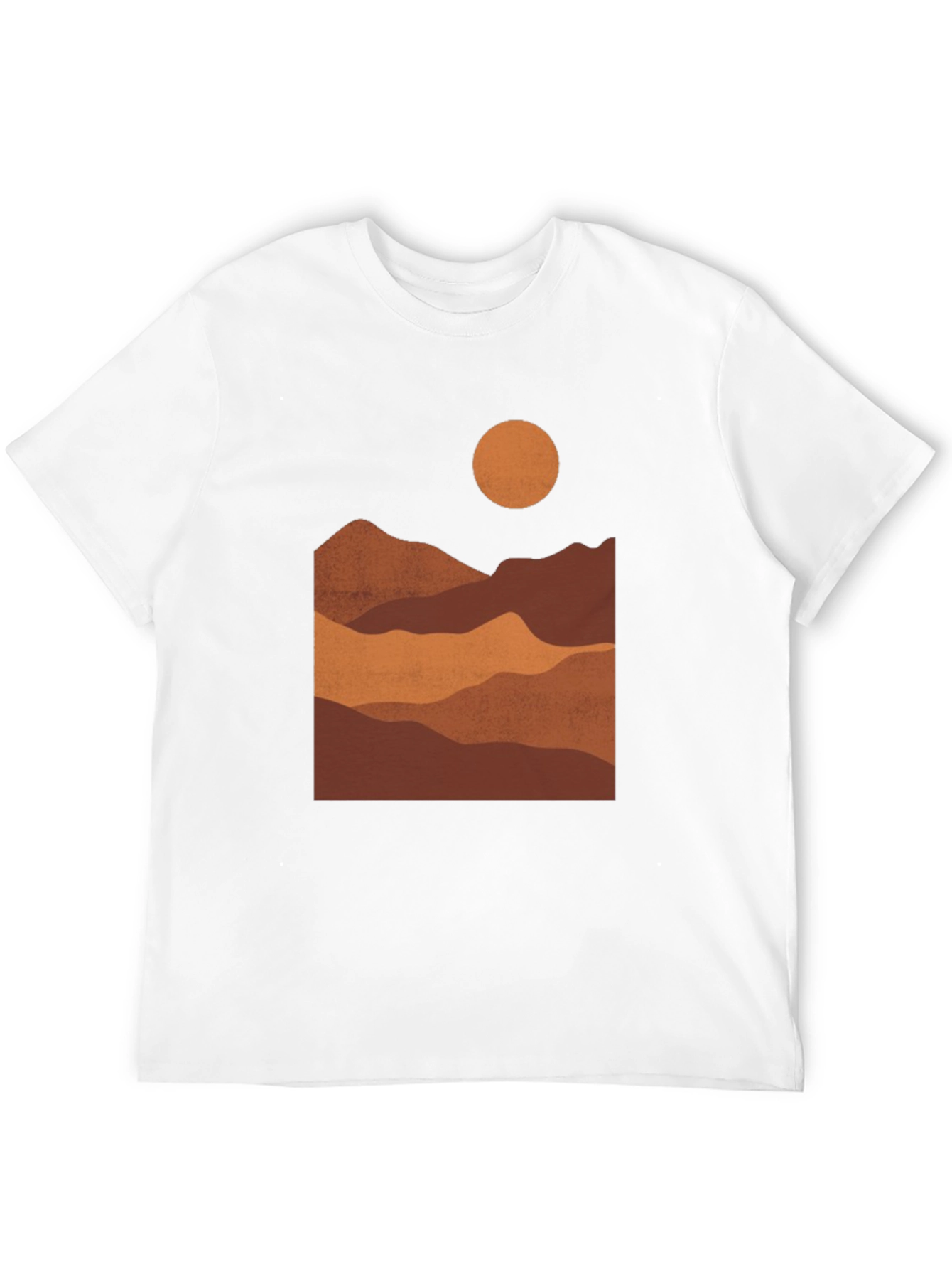 Mountains Graphic Print Tee - Earth Tones