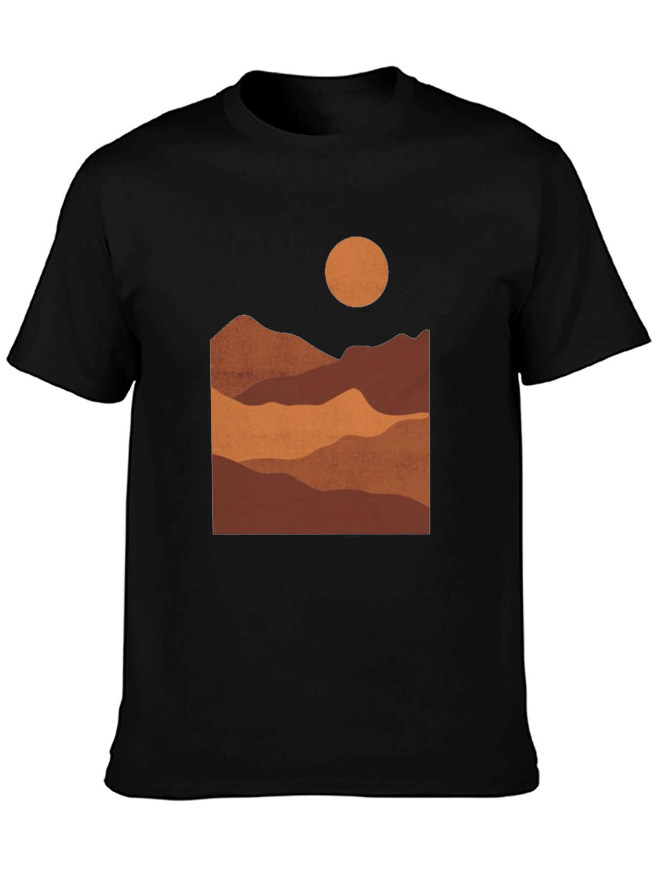Mountains Graphic Print Tee - Earth Tones