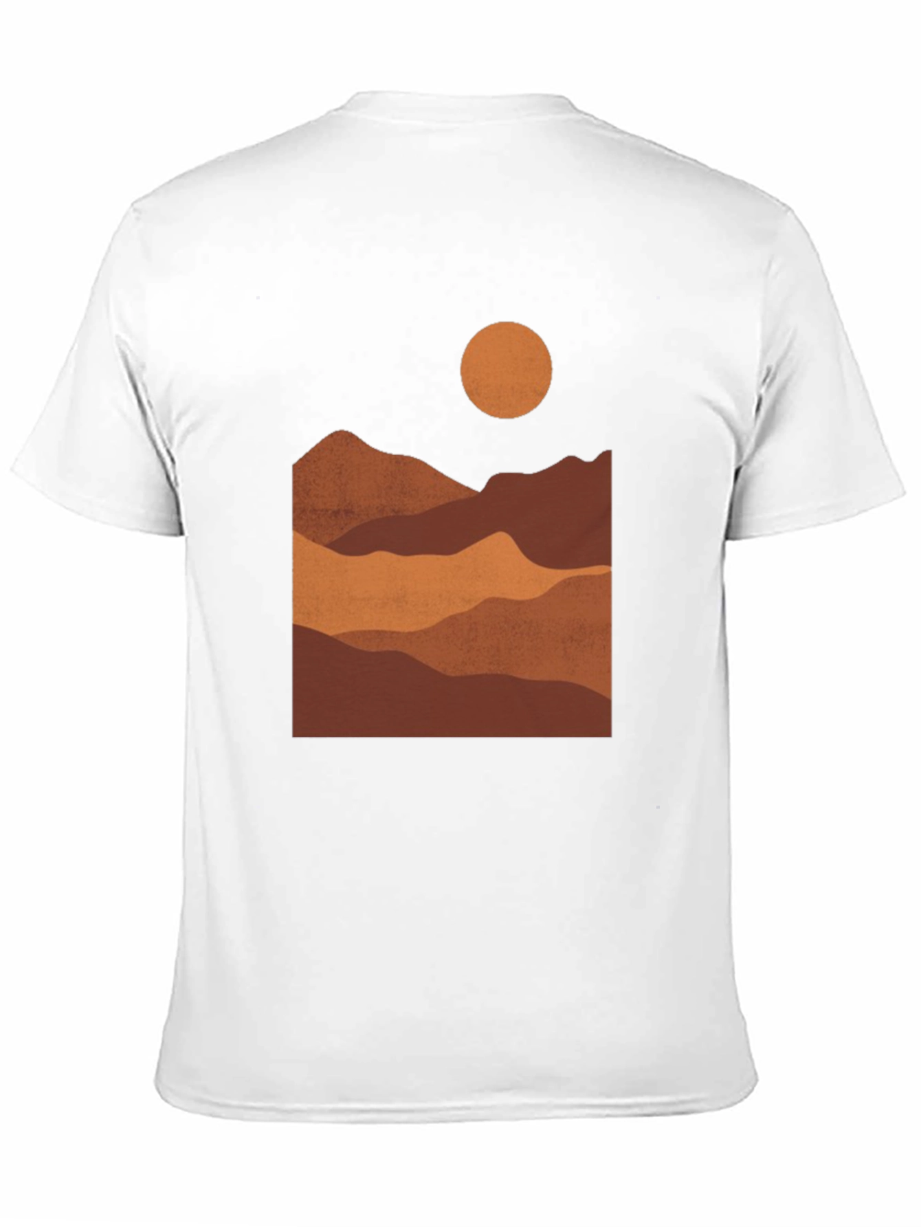 Mountains Graphic Print Tee - Earth Tones