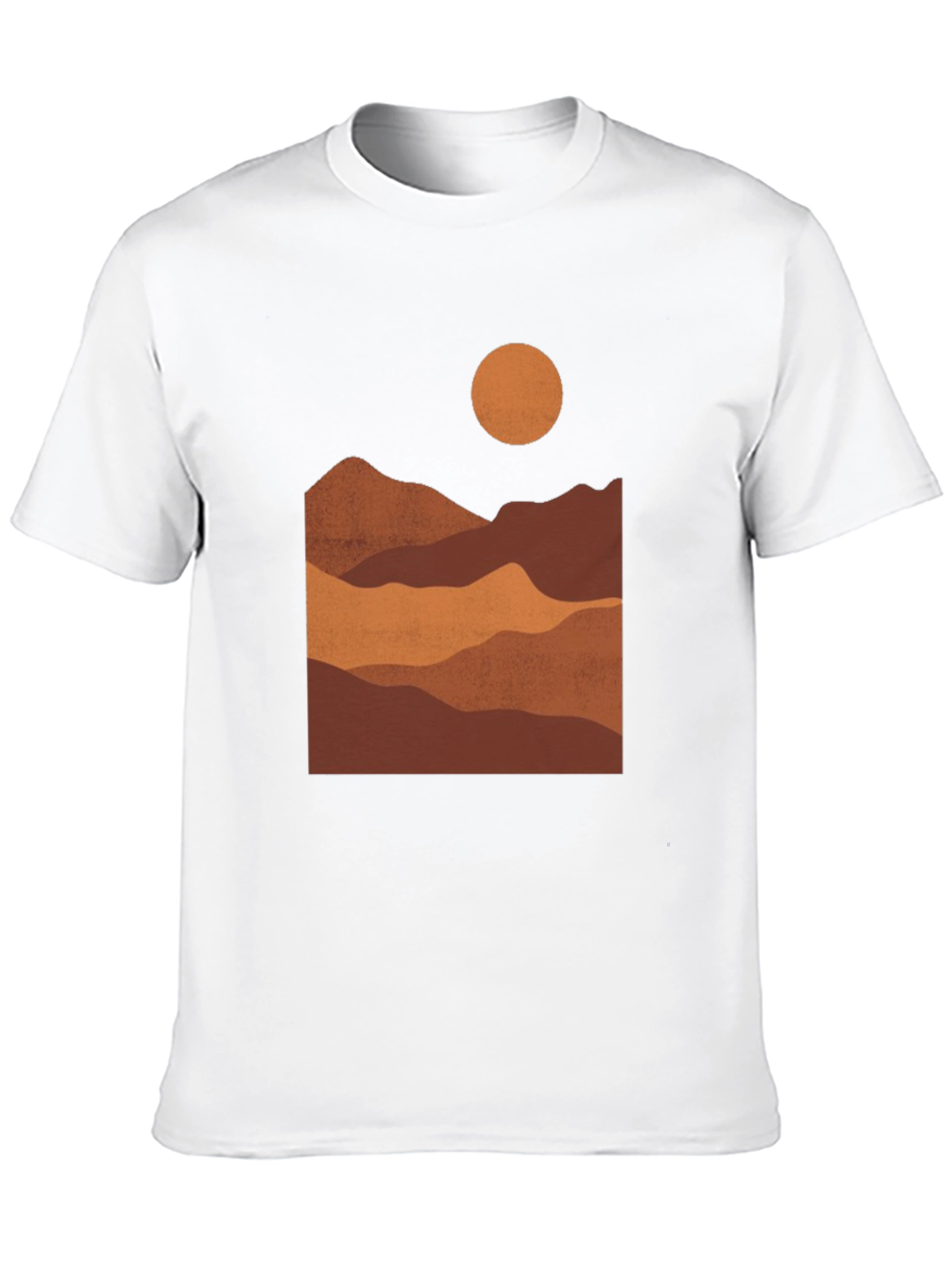 Mountains Graphic Print Tee - Earth Tones