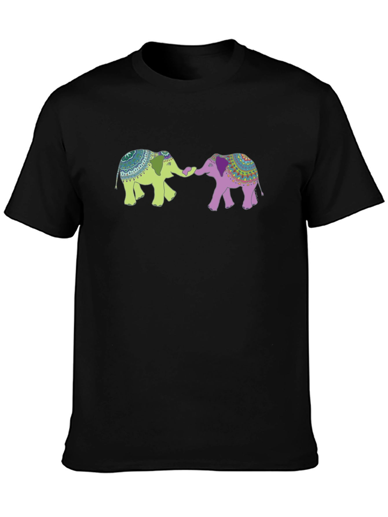 Elephant Graphic Tee - Black Cotton Blend