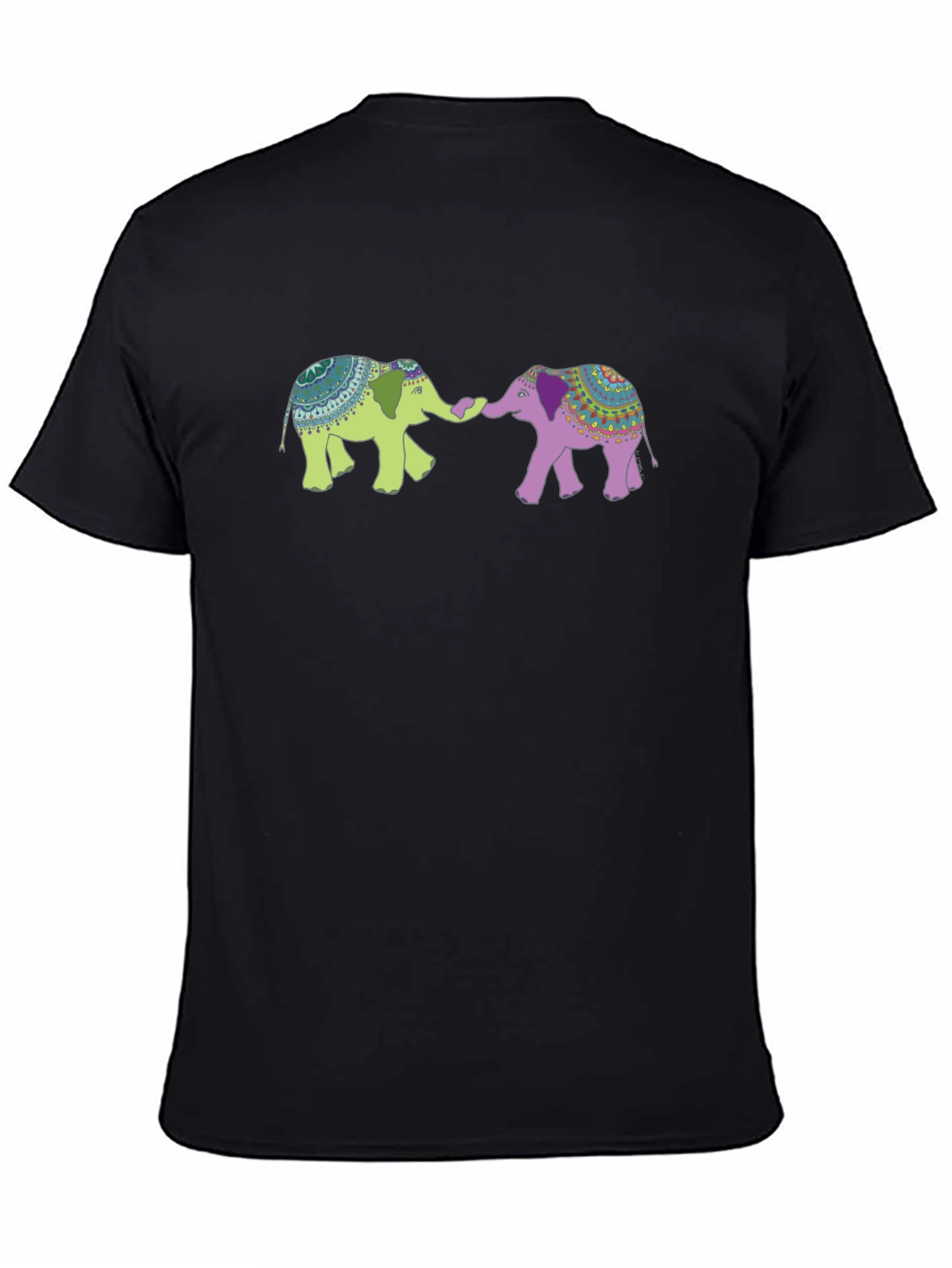 Elephant Graphic Tee - Black Cotton Blend