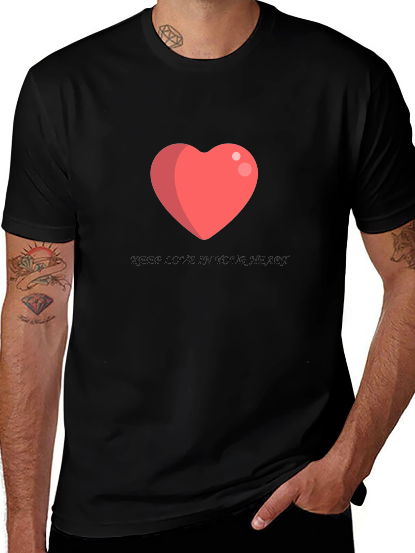 Love Heart T-Shirt - Keep Love in Your Heart
