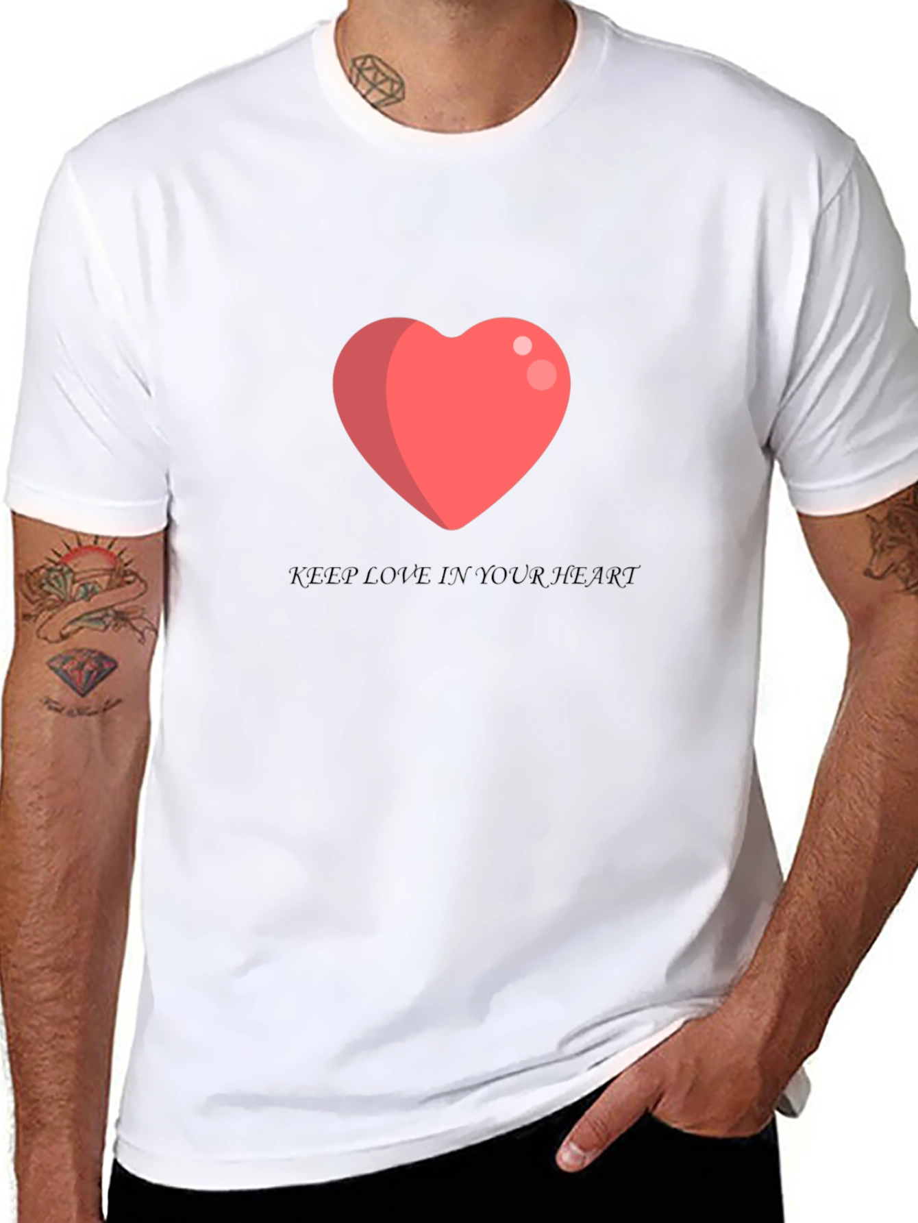 Love Heart T-Shirt - Keep Love in Your Heart