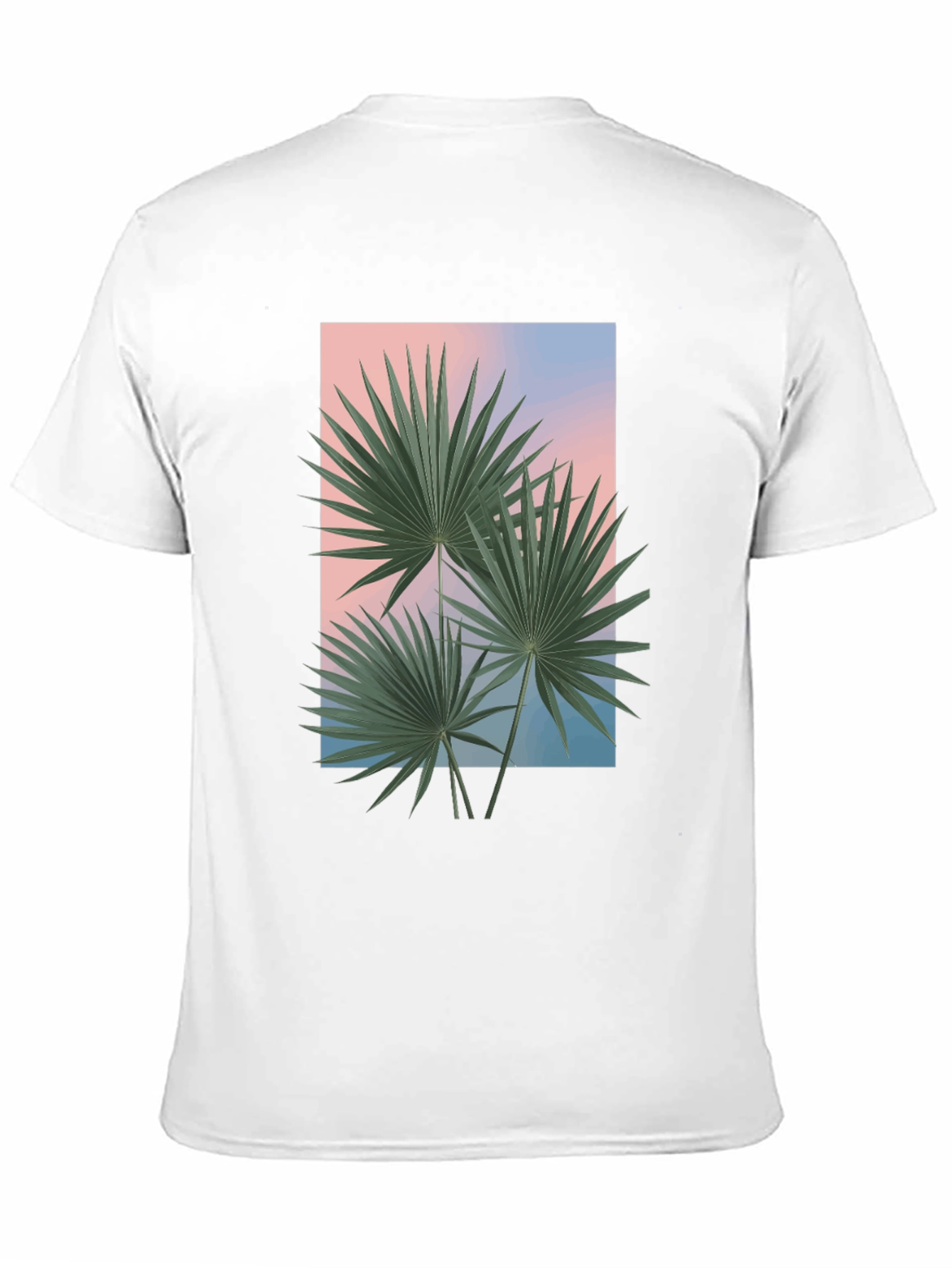 Tropical Palm Graphic Tee - Black Casual T-Shirt