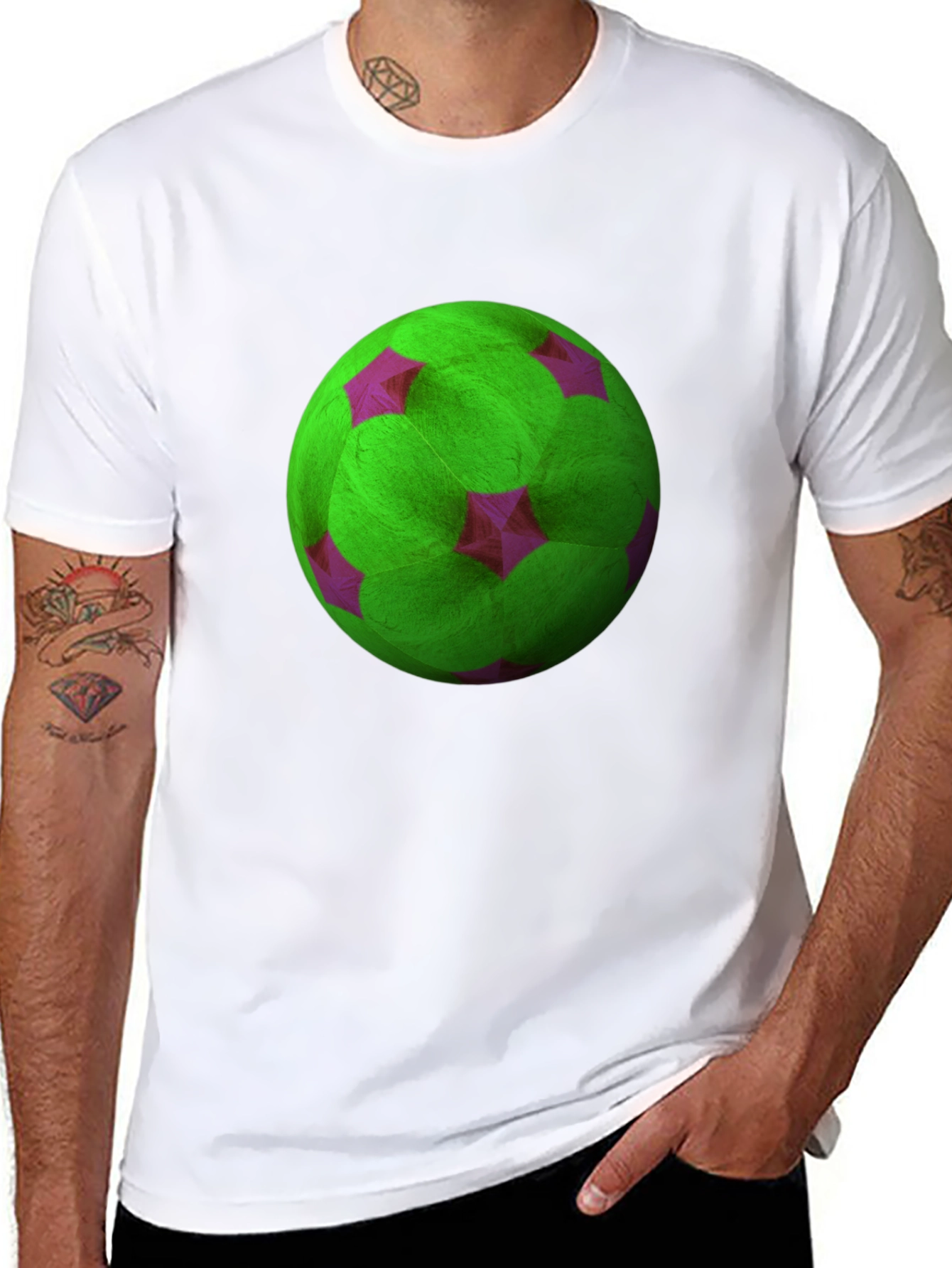 Abstract Soccer Ball Graphic Tee