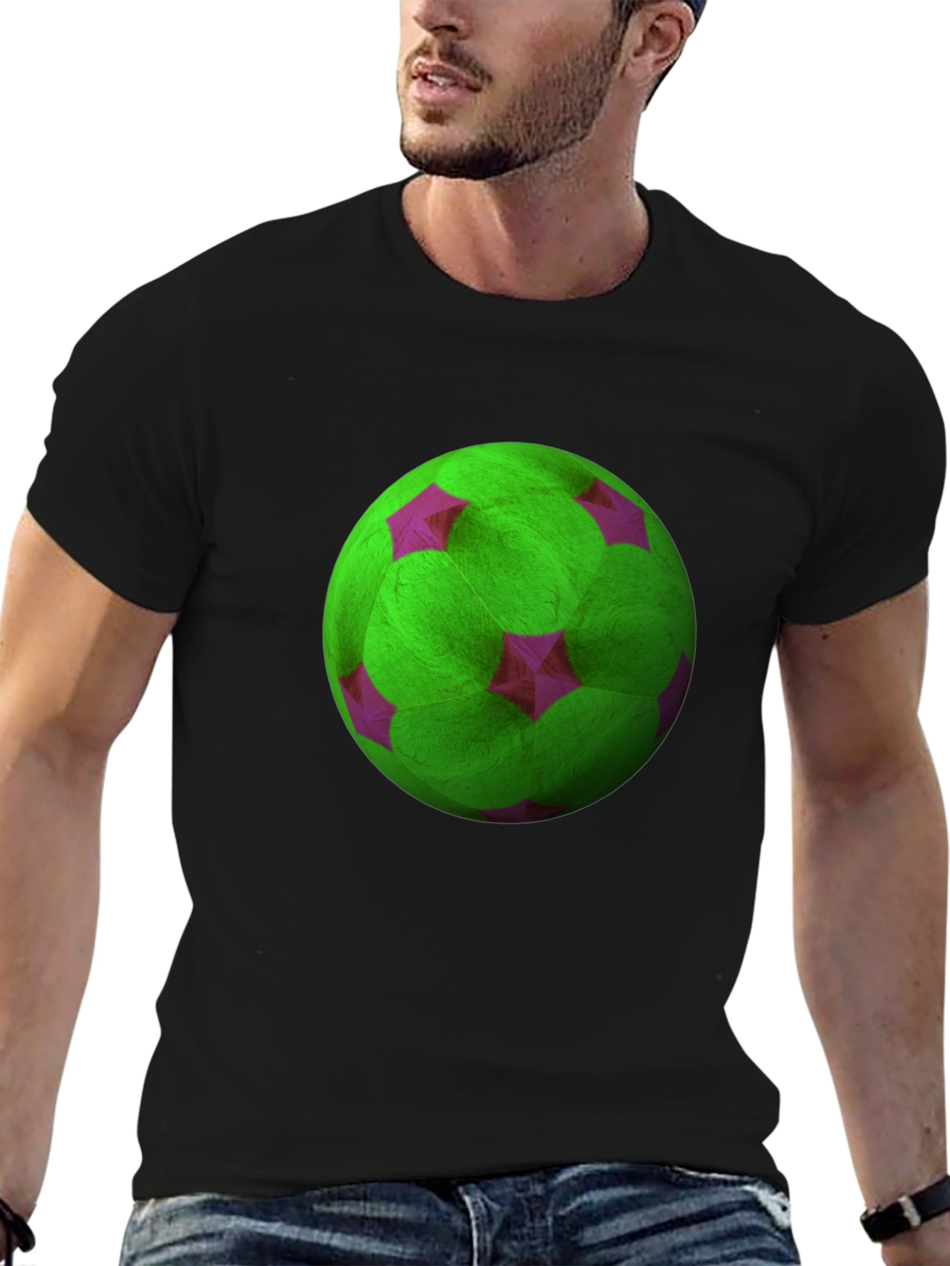 Abstract Soccer Ball Graphic Tee