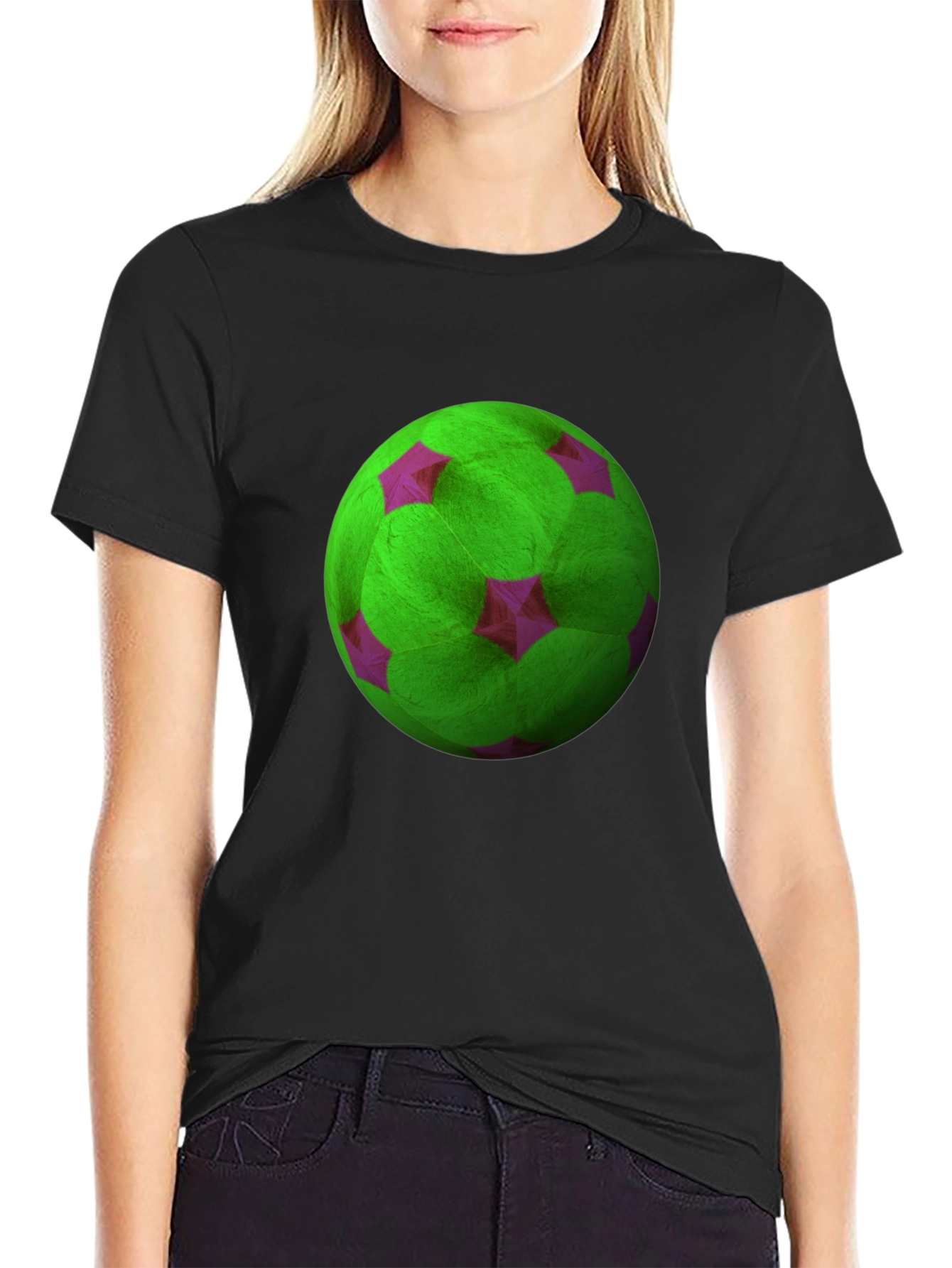 Abstract Soccer Ball Graphic Tee