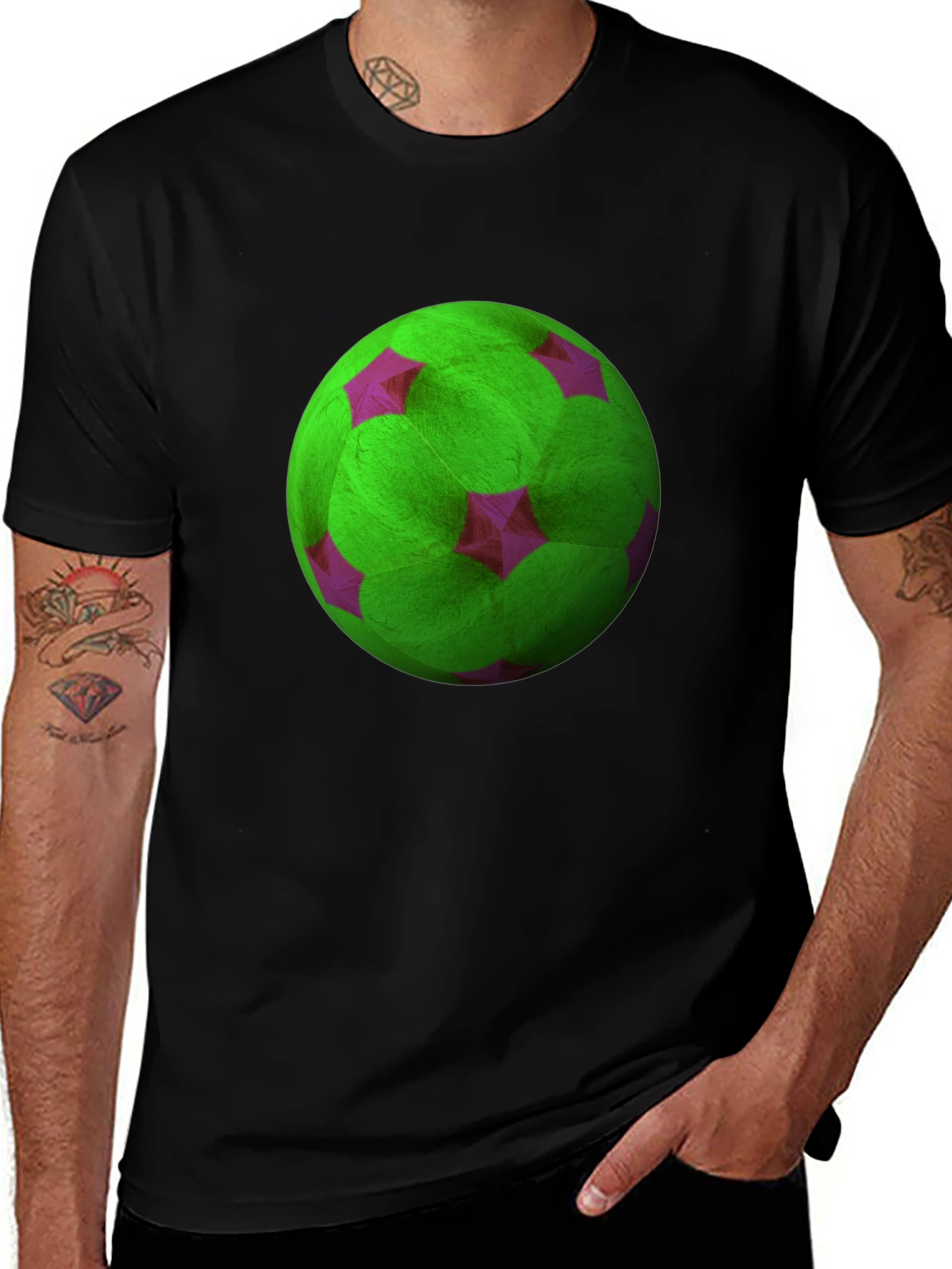 Abstract Soccer Ball Graphic Tee