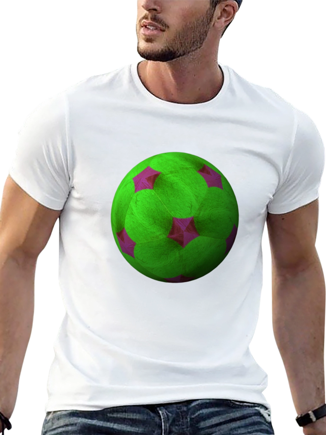 Abstract Soccer Ball Graphic Tee