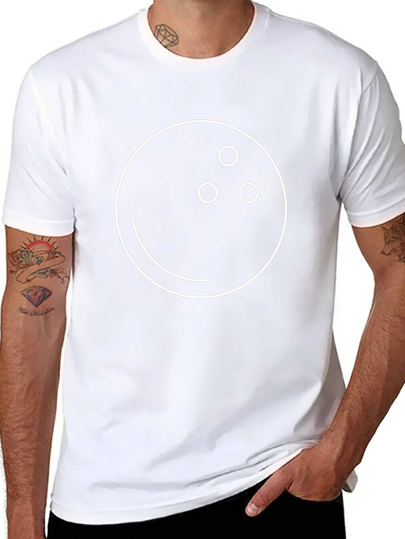 Bowling Ball Graphic Tee - Black Cotton T-Shirt
