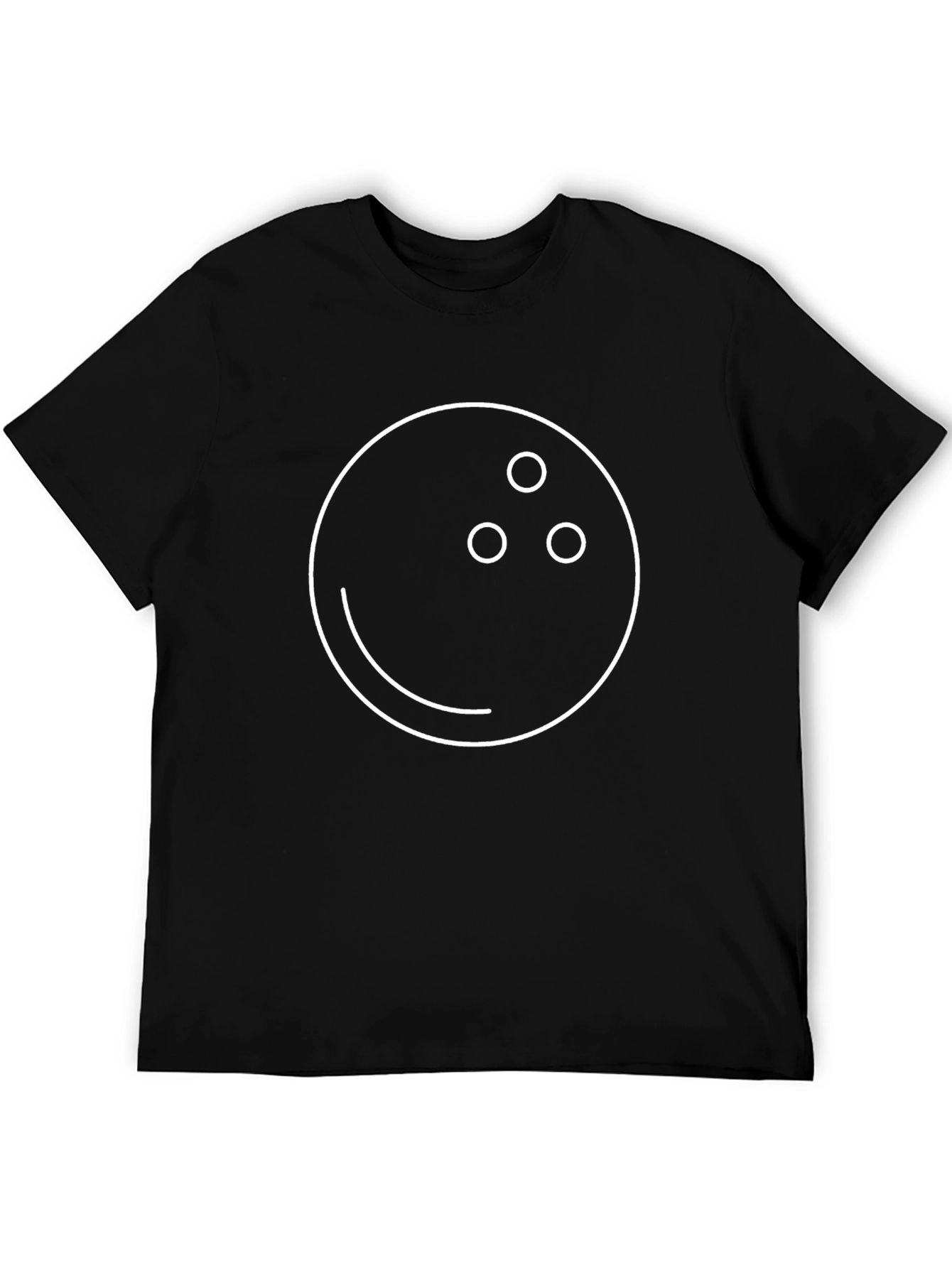 Bowling Ball Graphic Tee - Black Cotton T-Shirt