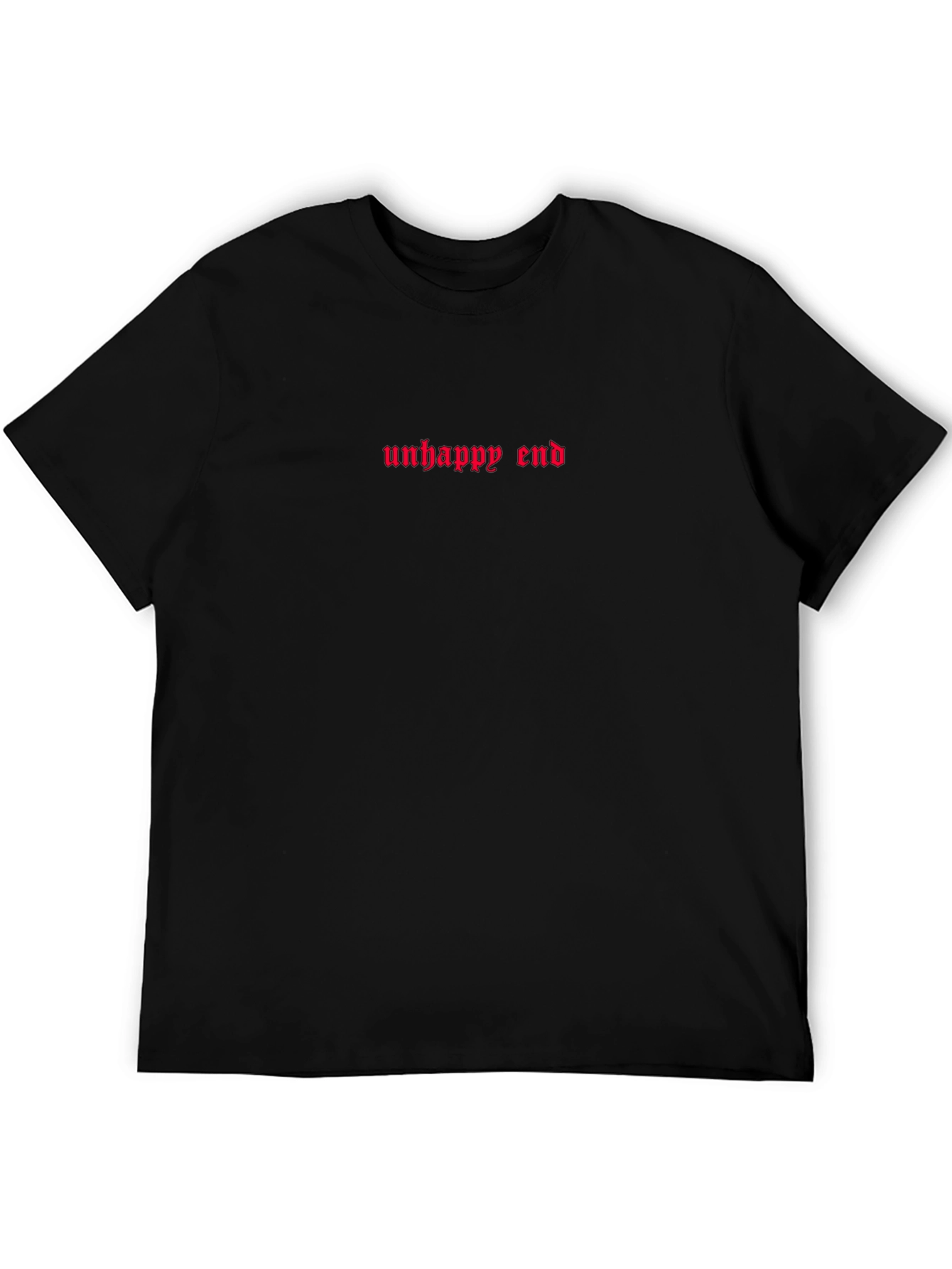 Unhappy End Graphic Tee - Black Cotton T-Shirt