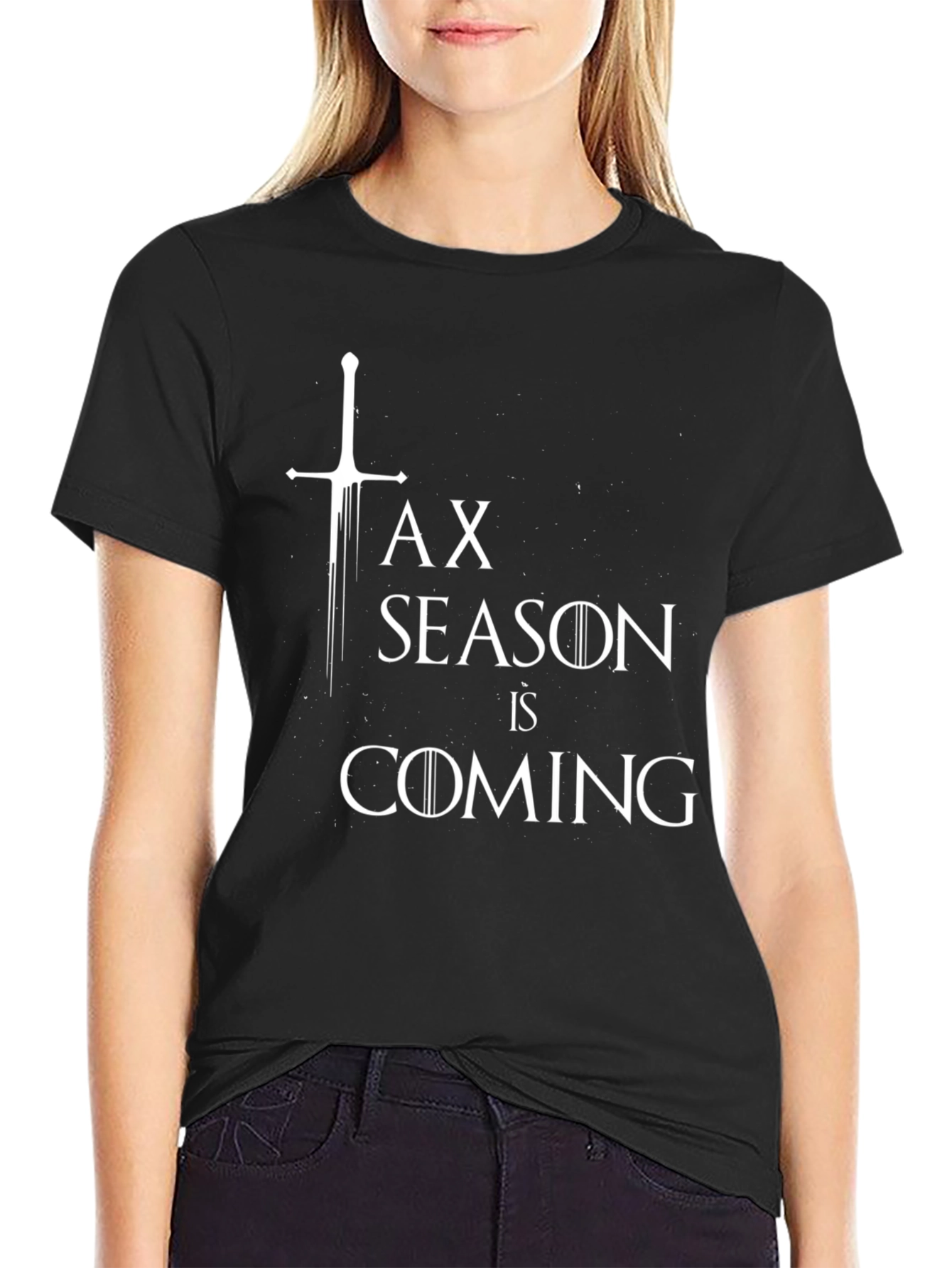 Tax Season is Coming Mens Black T-Shirt