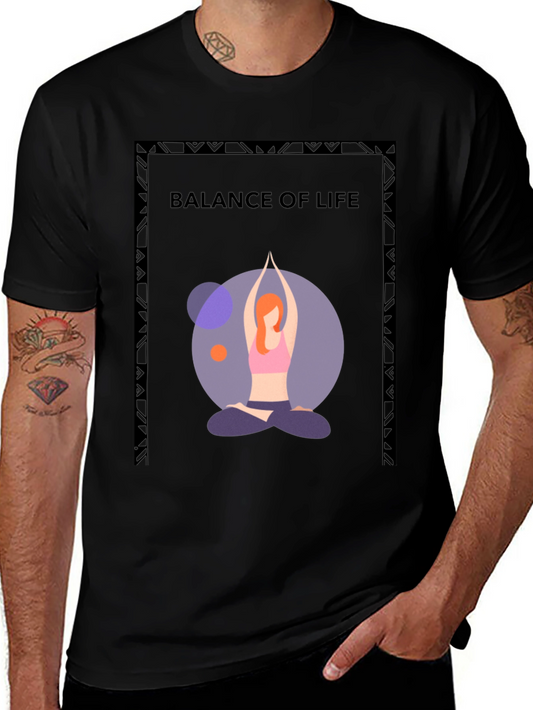 Balance of Life Graphic Tee - Yoga & Meditation Shirt