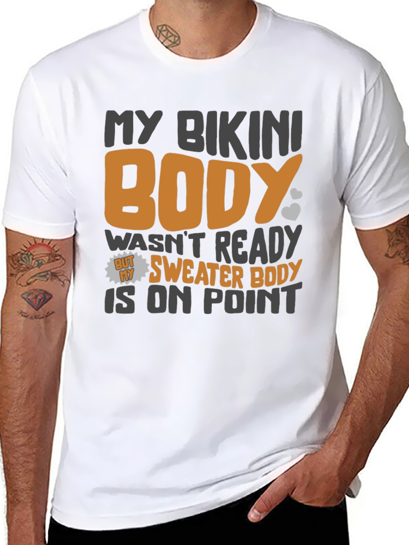 Funny Sweater Body Graphic T-Shirt
