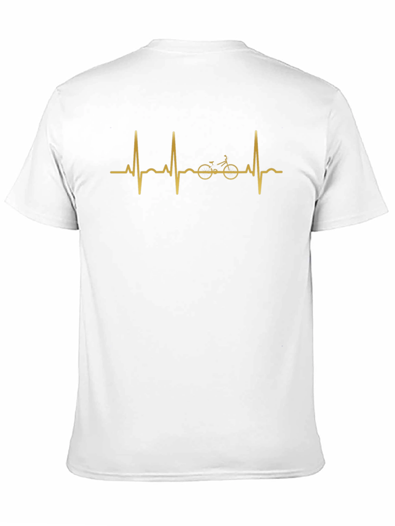 Bicycle Heartbeat Graphic Tee - Black Cotton Casual Shirt