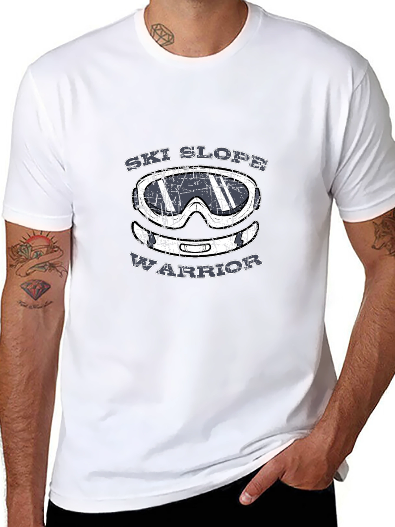 Ski Slope Warrior T-Shirt - Black Graphic Tee