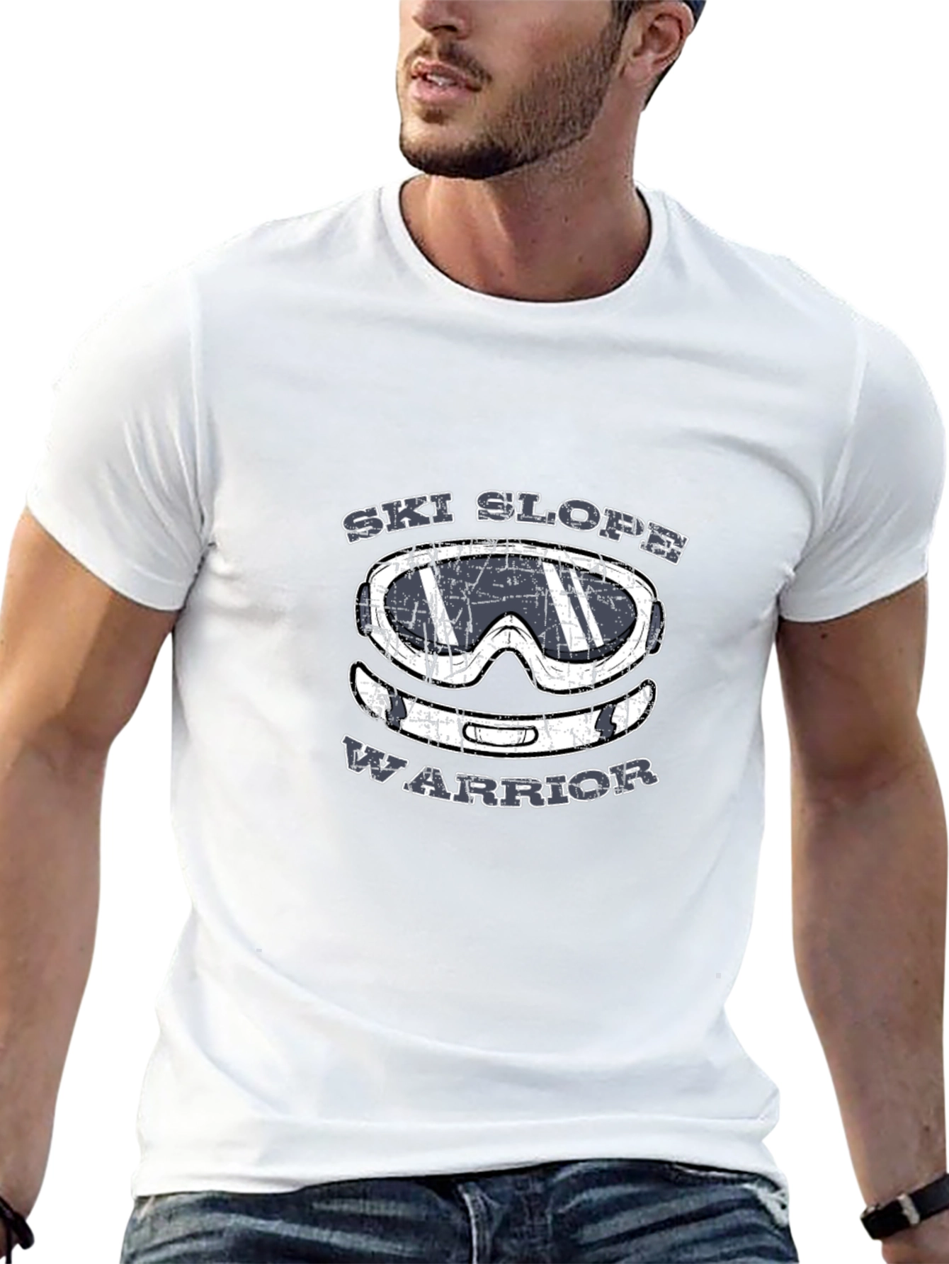 Ski Slope Warrior T-Shirt - Black Graphic Tee