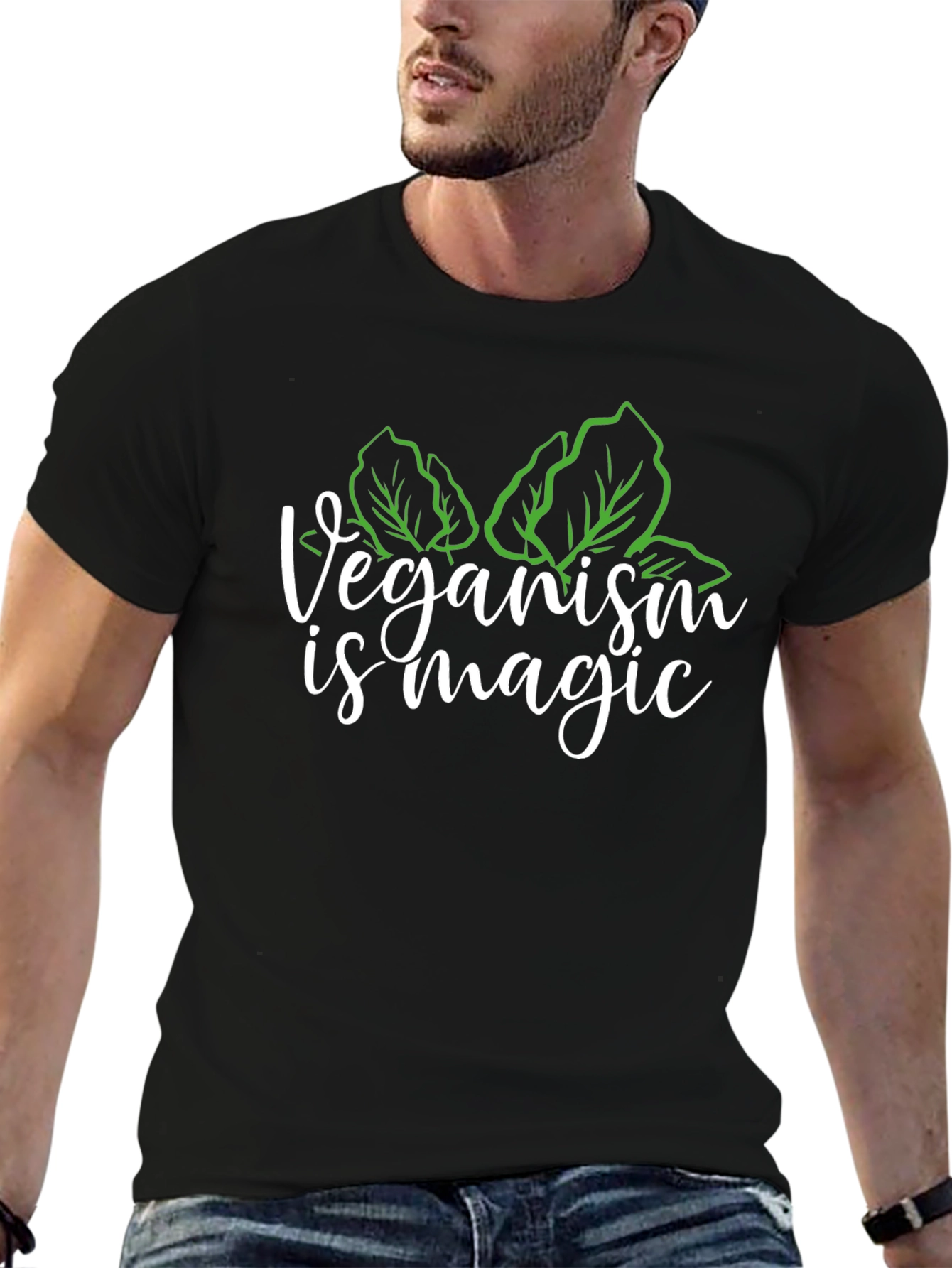 Veganism is Magic T-Shirt - Black Vegan Tee