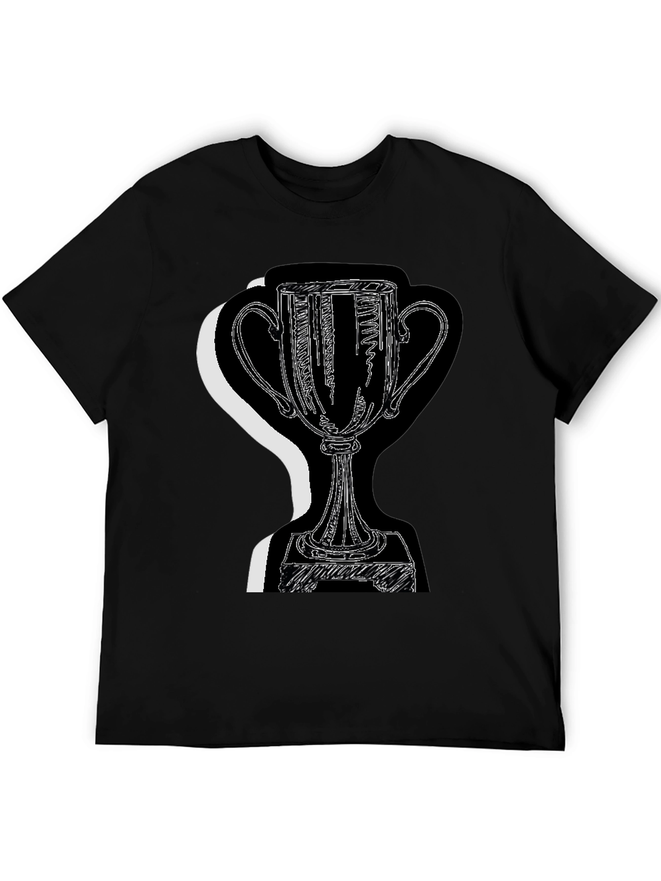 Trophy Graphic Tee - Black Cotton Blend