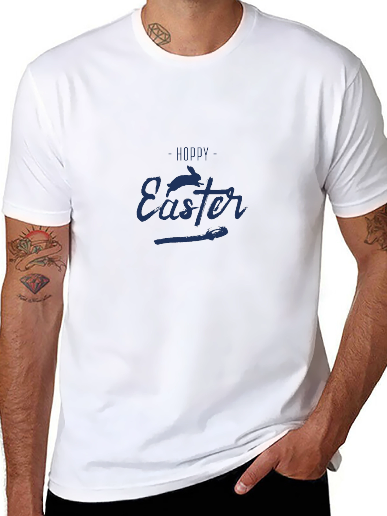 Hoppy Easter Black T-Shirt
