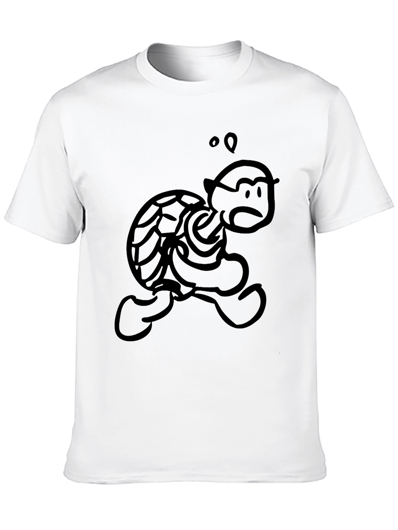 Cartoon Turtle Black T-Shirt