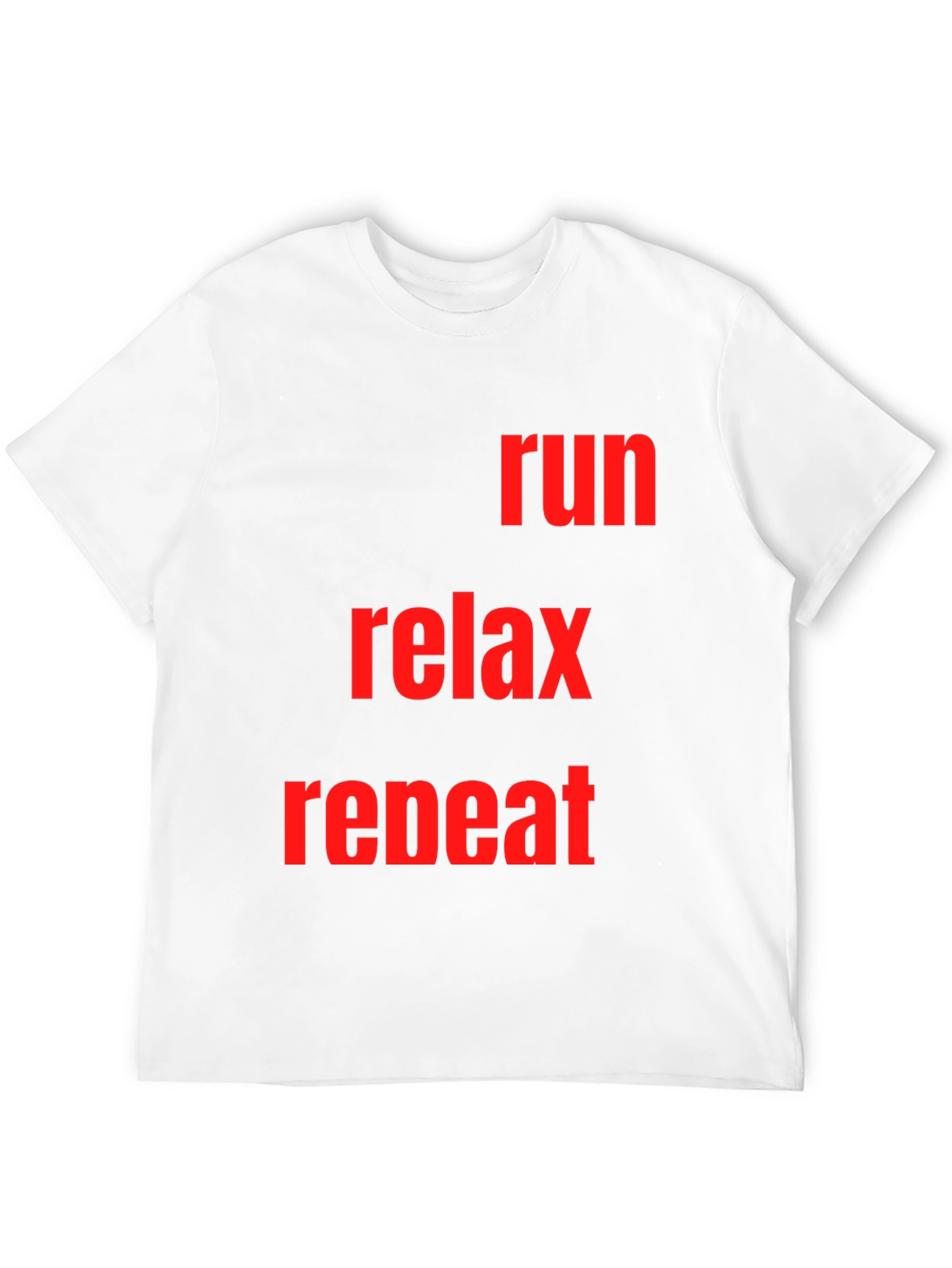 Run Relax Repeat Graphic Tee - Black Cotton T-Shirt