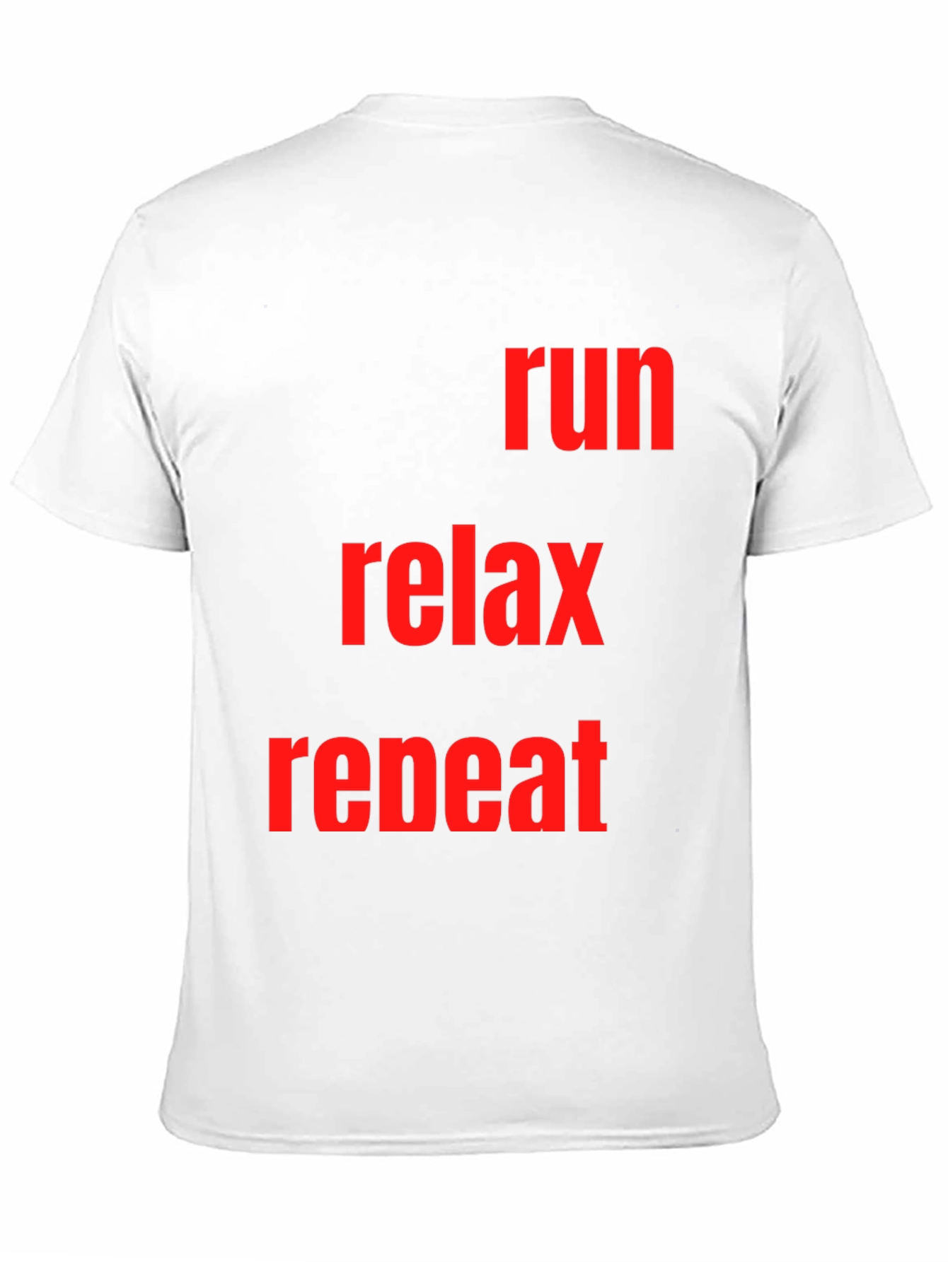 Run Relax Repeat Graphic Tee - Black Cotton T-Shirt