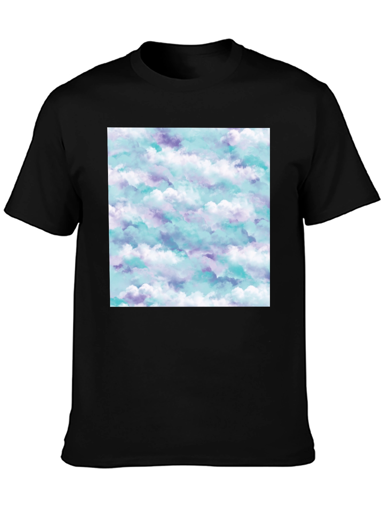 Cloud Print Black T-Shirt